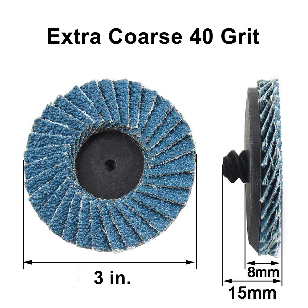 10PCS 3 inch Blue ZA Flap Disc 40 Grit Coarse Grade 75mm Sanding Grinding Wheels