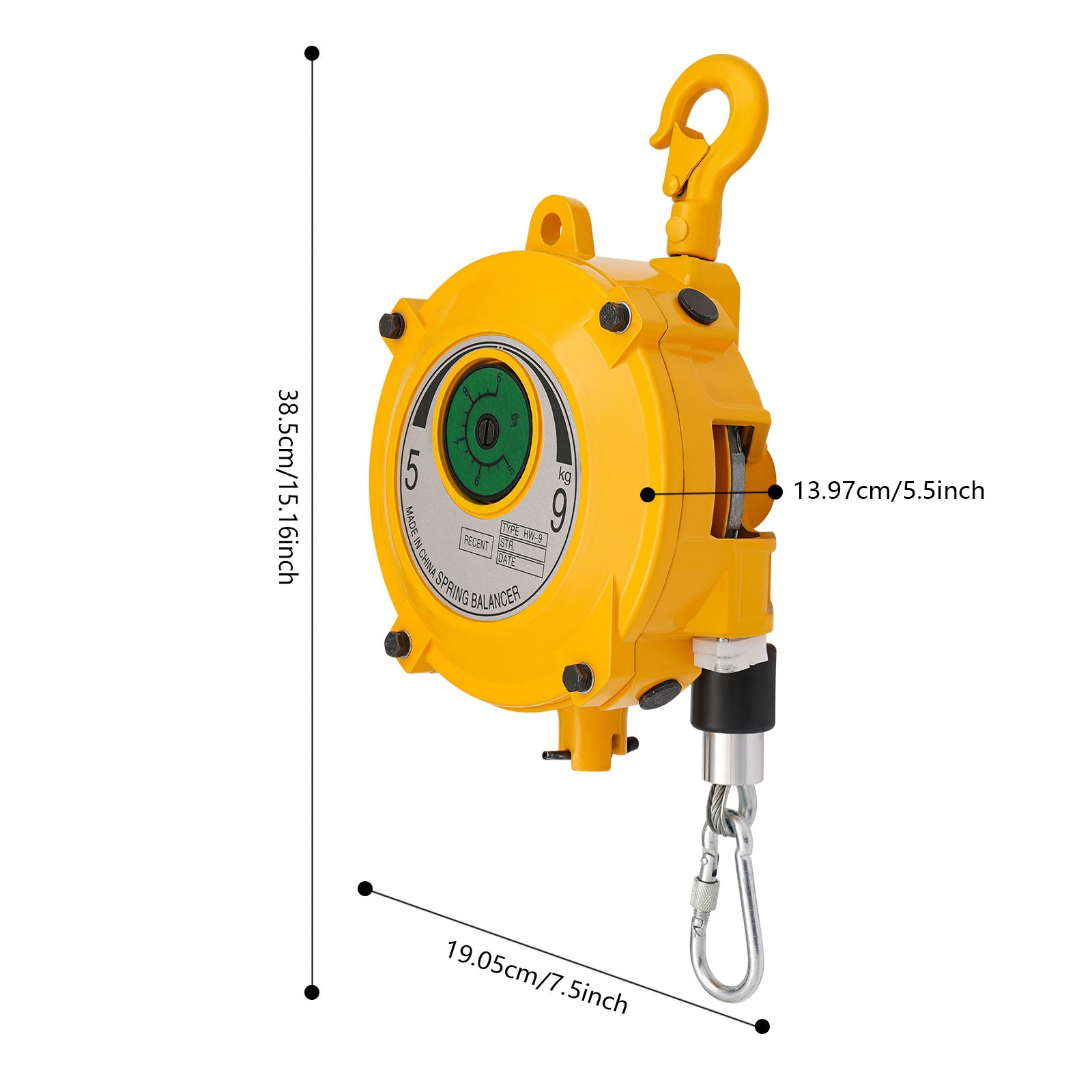 5-9kg Adjustable Spring Tool Balancer, Retractable Spring Balancer W/ Wrench