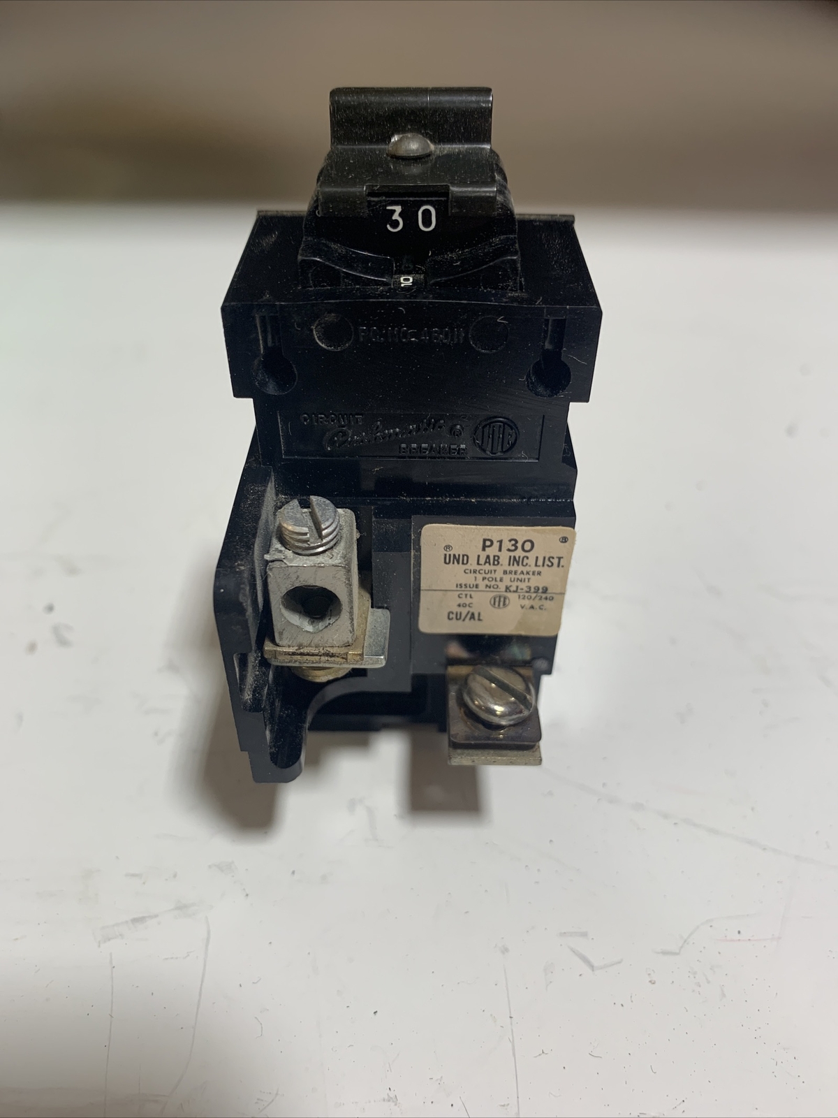 Pushmatic P130 Circuit Breaker | Type P130 | 30 Amp | 1 Pole | 120/240 VAC