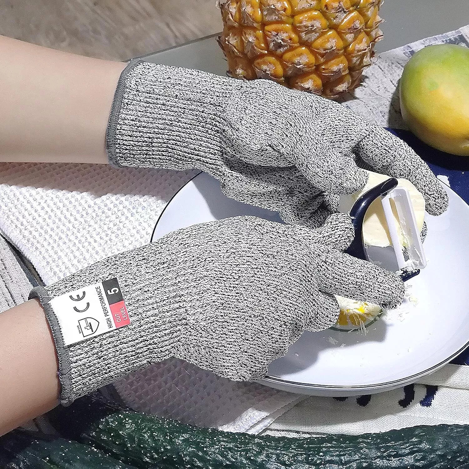Lot Cut Proof Stab Resistant Butcher Gloves Safety Glove Kitchen L5 Protection