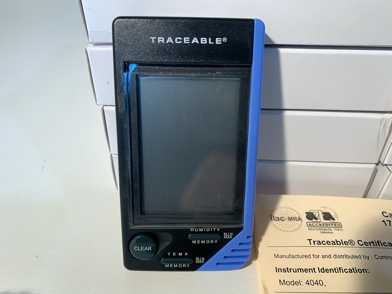 1x Traceable 4040 Thermometer Clock Humidity Monitor 32.0 to 122.0°F, NEW VWR