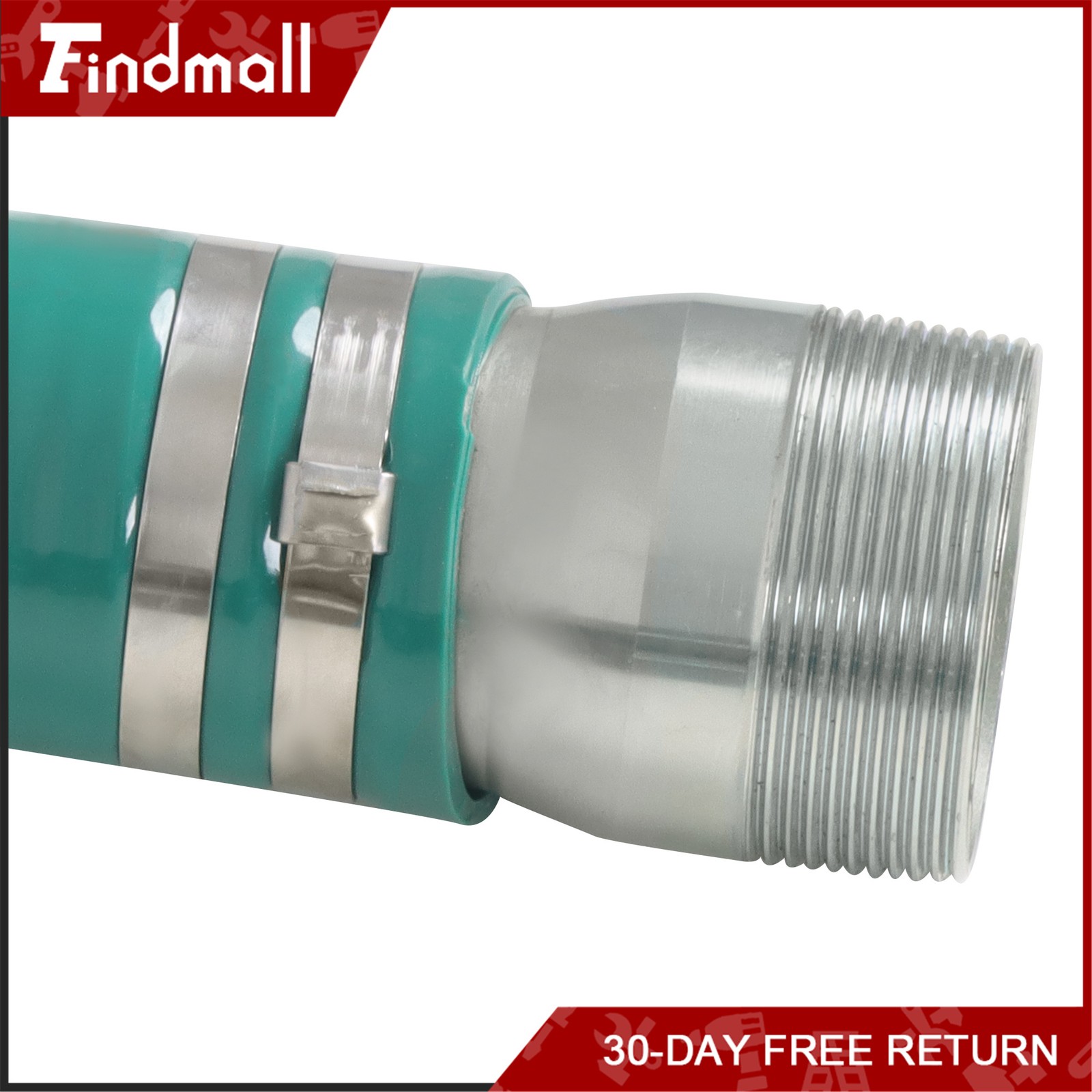 Findmall 3 inch Suction Hose Pump Kit Includes 65ft Blue Hose & 20ft Green Hose