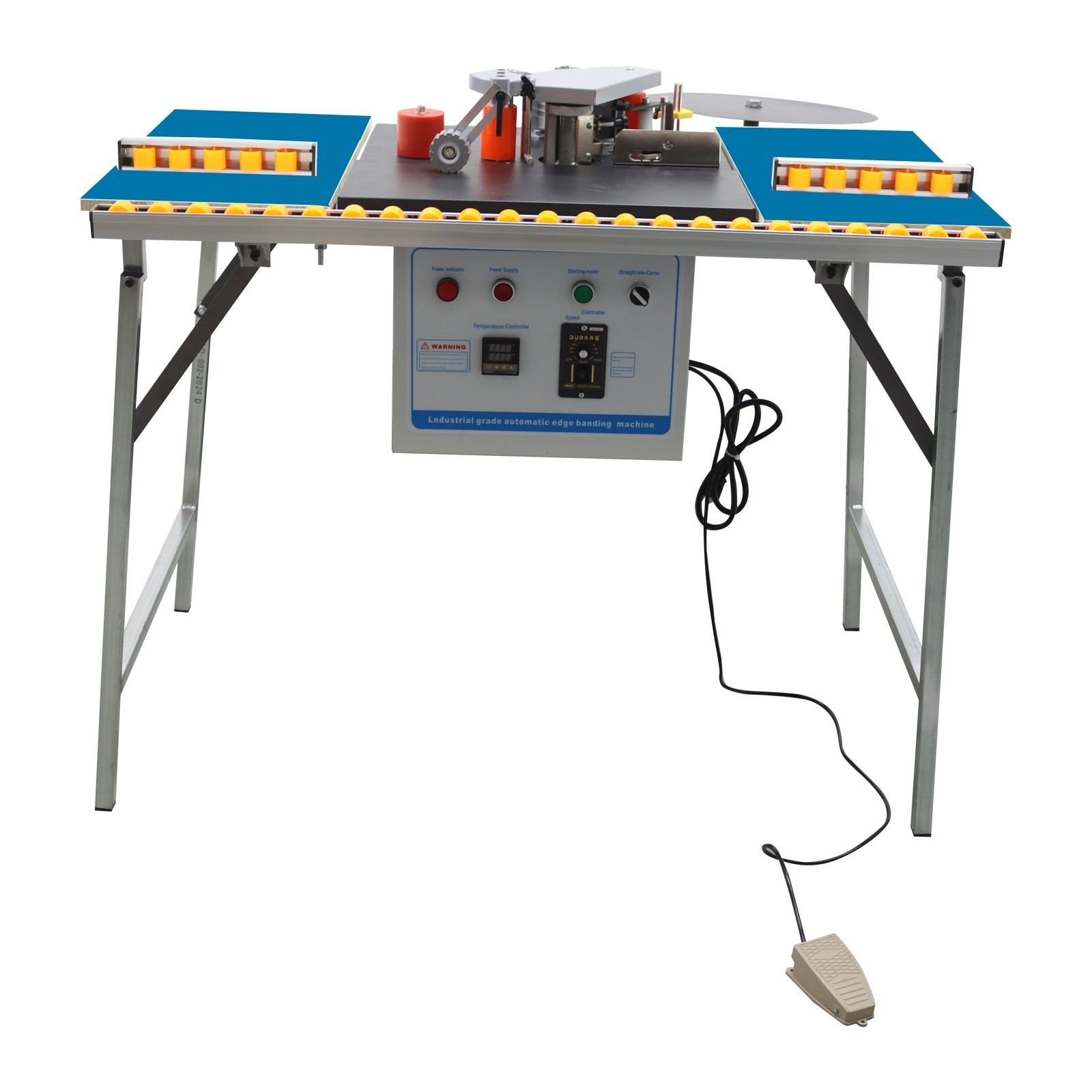 110V 1.2KW Electric Automatic Curved Straight Edge Banding Machine With platform