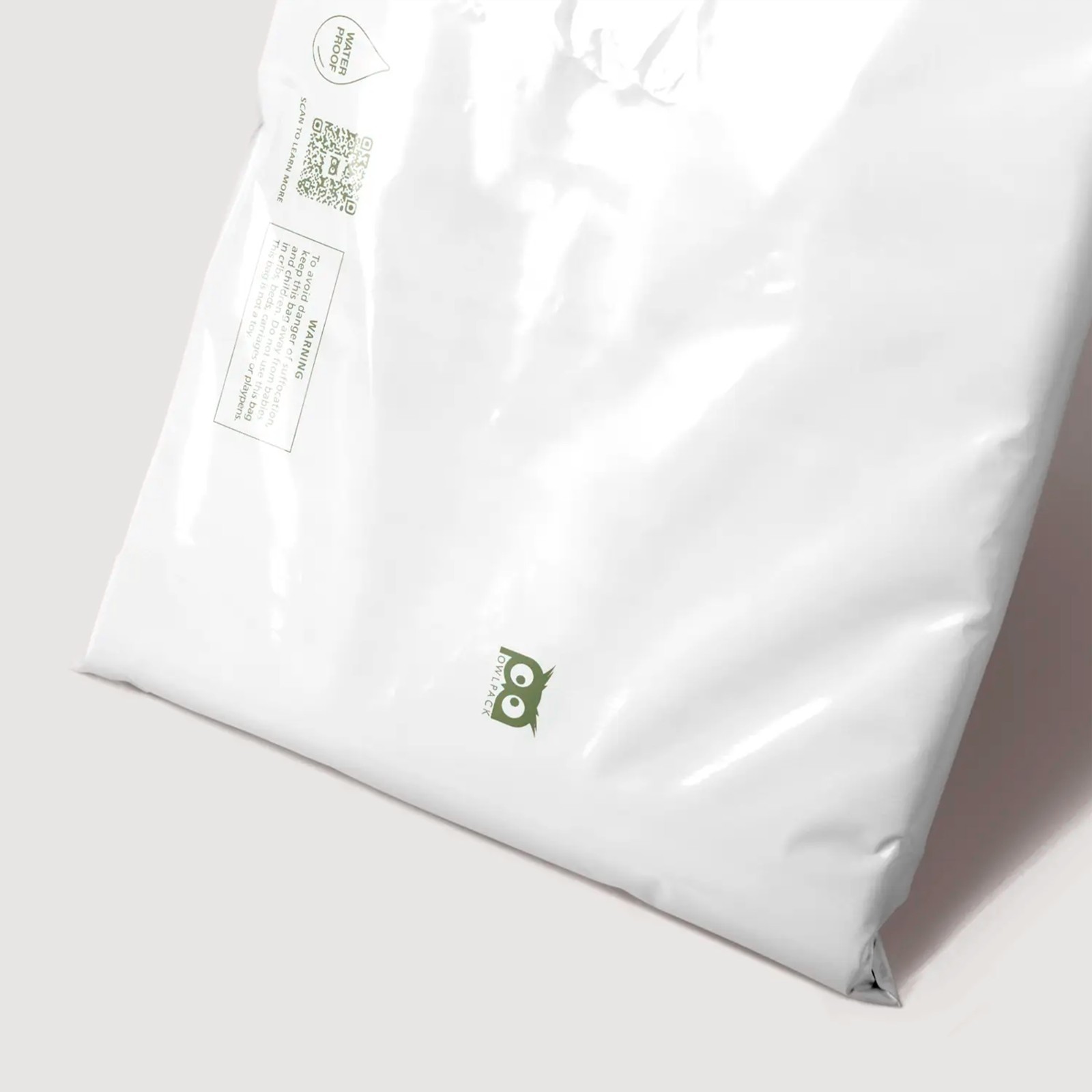 Owlpack Eco Friendly 2 MIL Thick Recycled Mailers, Poly Mailers (Plain/White)