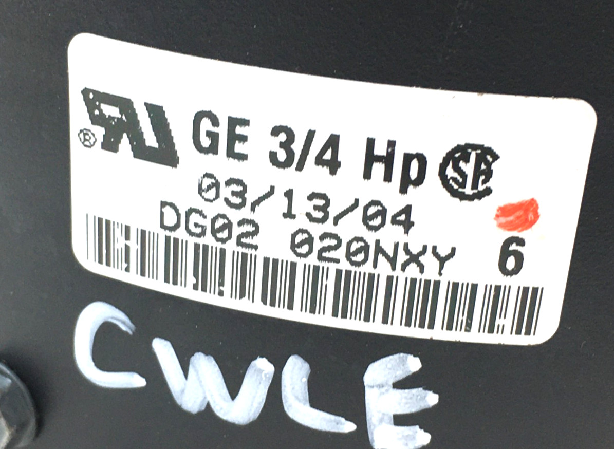 GE DG02 Module only 3/4HP CW LE used #W504