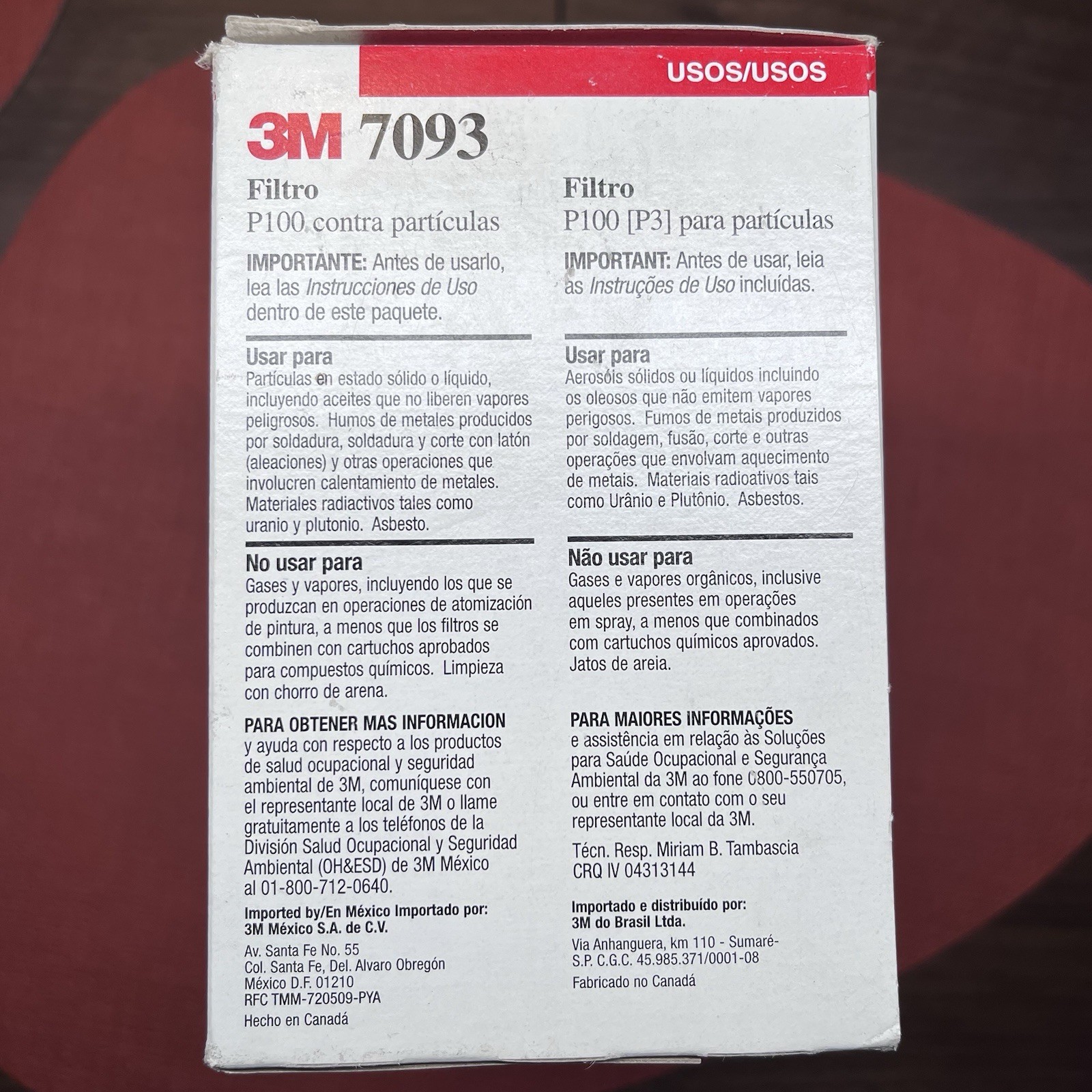 3M 7093 Respiratory Protection Particulate Filter Pack of 12