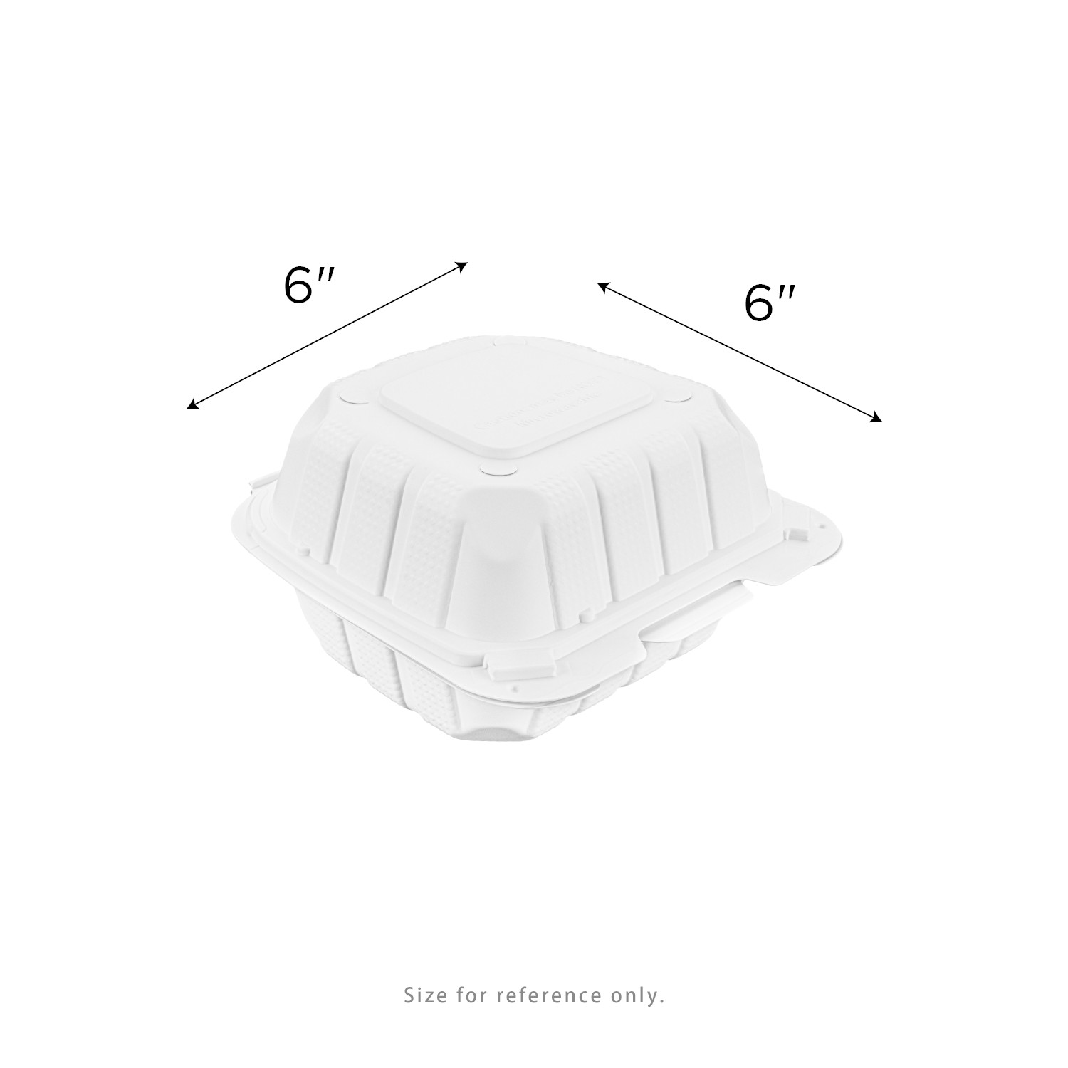 Karat Earth 6″x6″ Mineral Filled PP Hinged Container(1 compartment)/eco-friendly