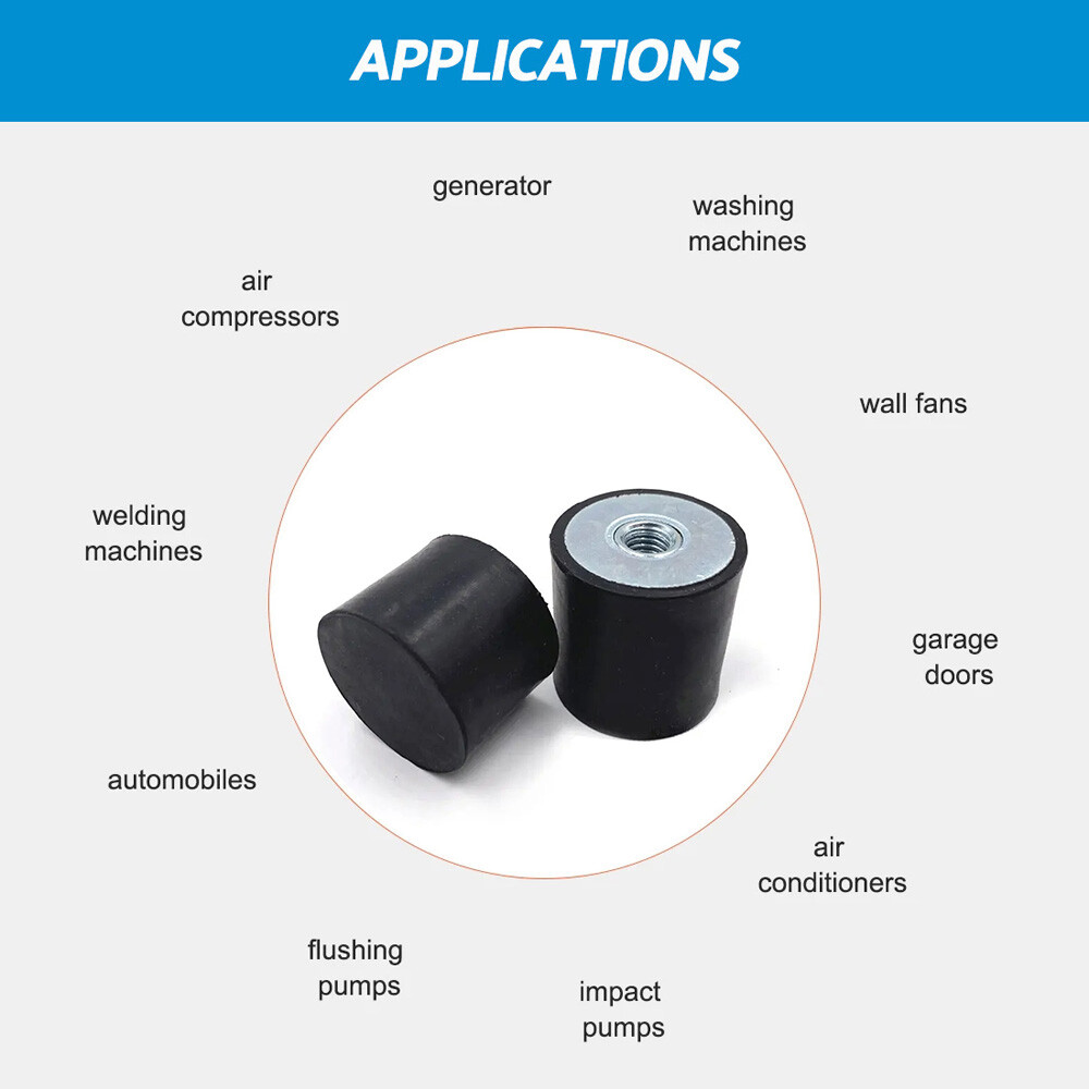 Rubber Mount Shock Absorber Anti Vibration M3 – M20 Female Rubber metal buffer-E