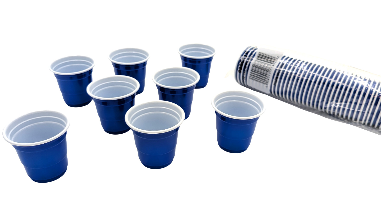 Blue 2 oz Disposable Plastic Cups Pack of 50 BPA Free, Recyclable