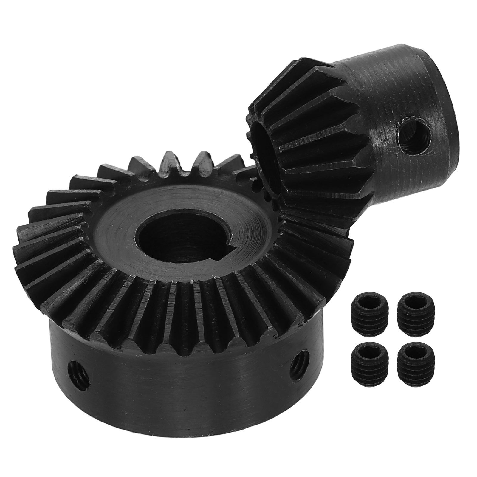2Pcs Tapered Bevel Gear Set, 1.5 m 1:2 (15T/30T) Bevel Gears(10/12mm Shaft Hole)