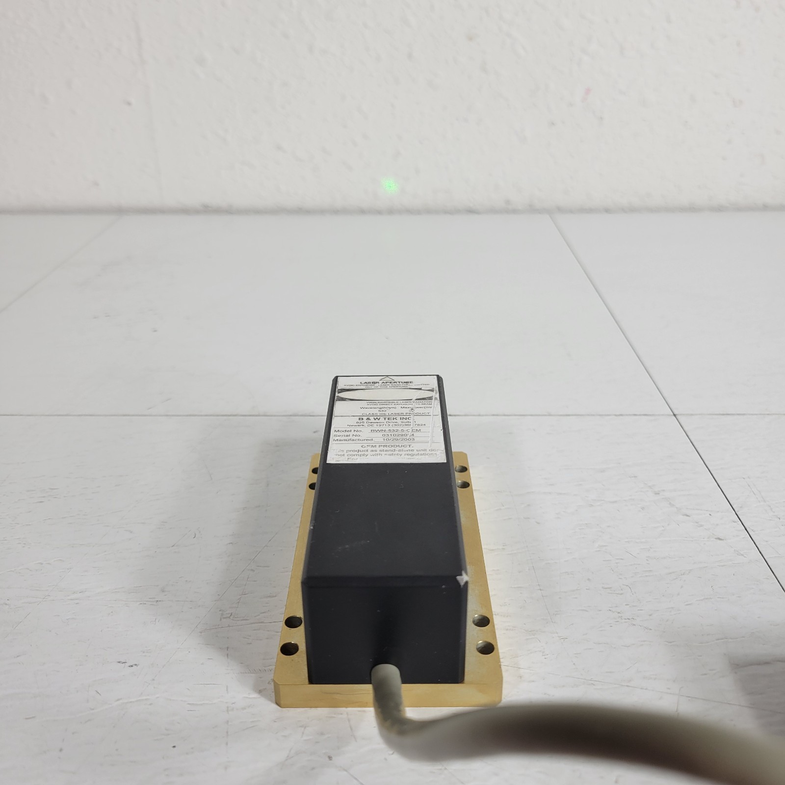 B&W Tek BWN-532-5-OEM Laser 532nm Green Wavelength 20mW MaxPower Class IIIb