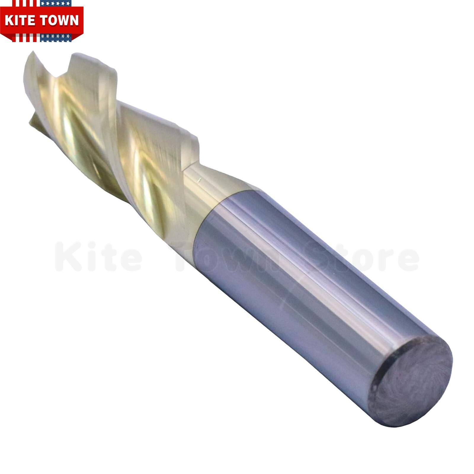 1/2″ 3 Flute 37° Helix Carbide End Mill For Aluminum – Square End – ZRN Coated