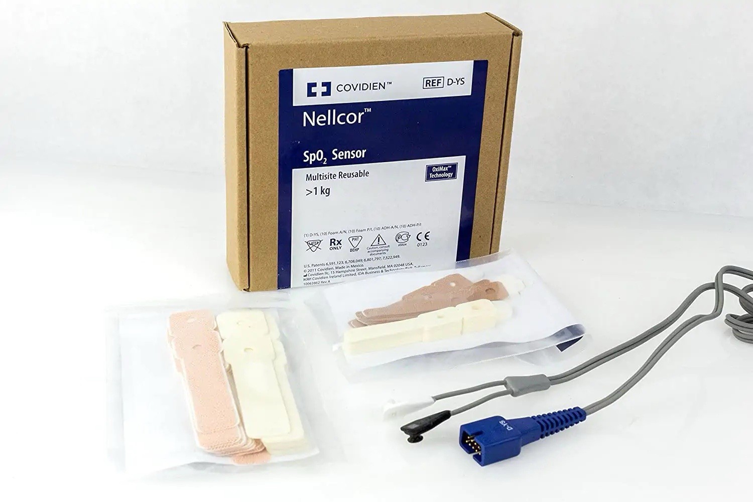 Covidien Nellcor D-YS SpO2 Sensor – Multisite Reusable – Oximax Technology