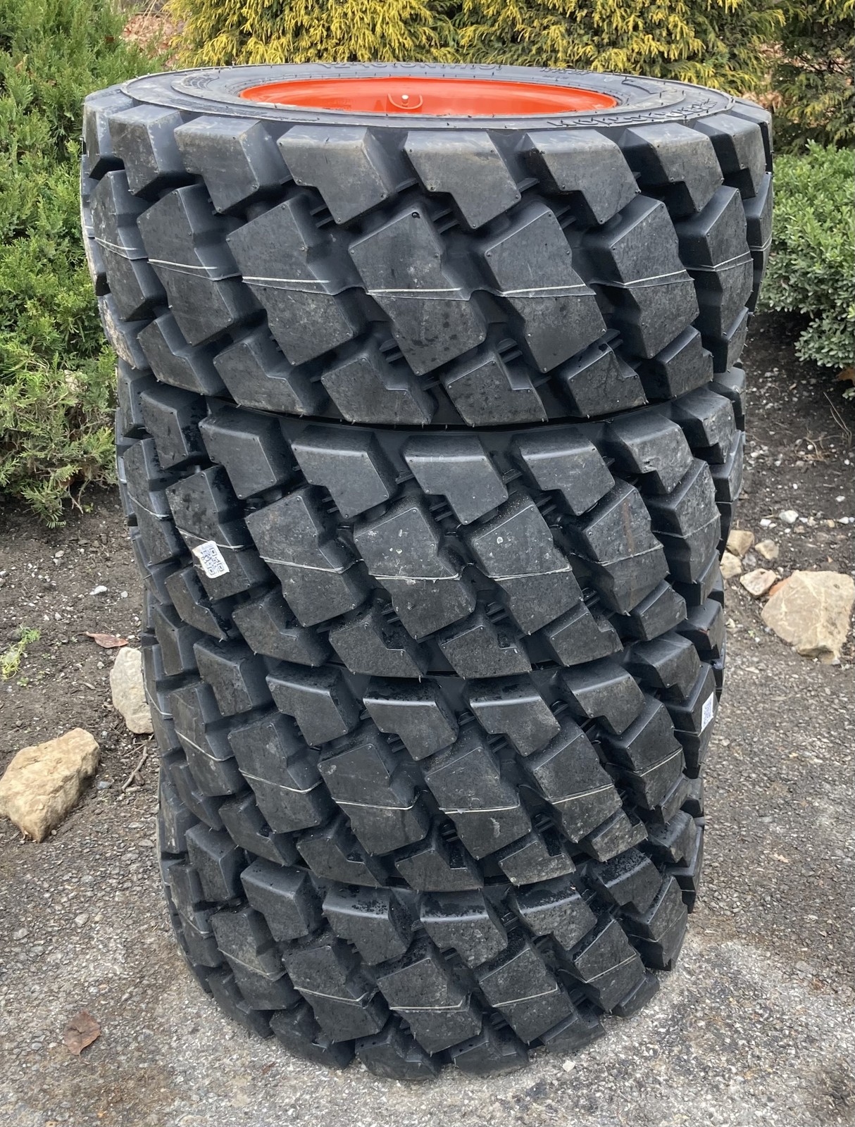 1 or 4-Heavy Duty 12-16.5 SKS-7 Skid Steer Tires/Rims for Bobcat & more-12X16.5