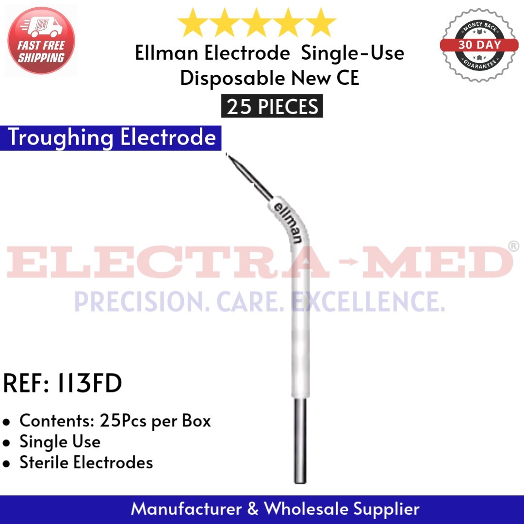 Ellman Electrodes – 14 Types: Ball, Needle, Scalpel, Diamond, Round, U – 25 Each