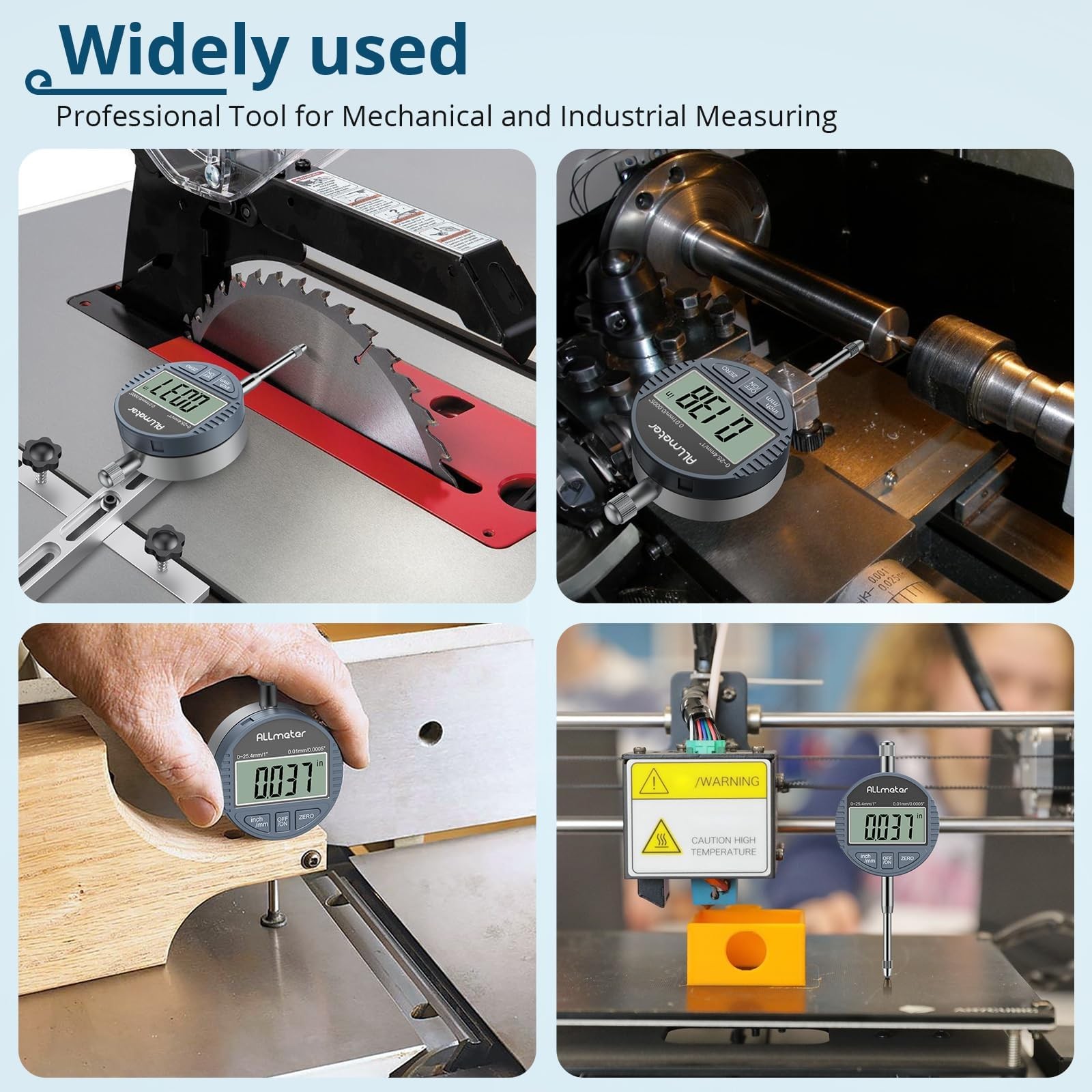 Digital Dial Indicator 01 Inch 25.4mm 0.0005 Inch 0.01mm LCD Display