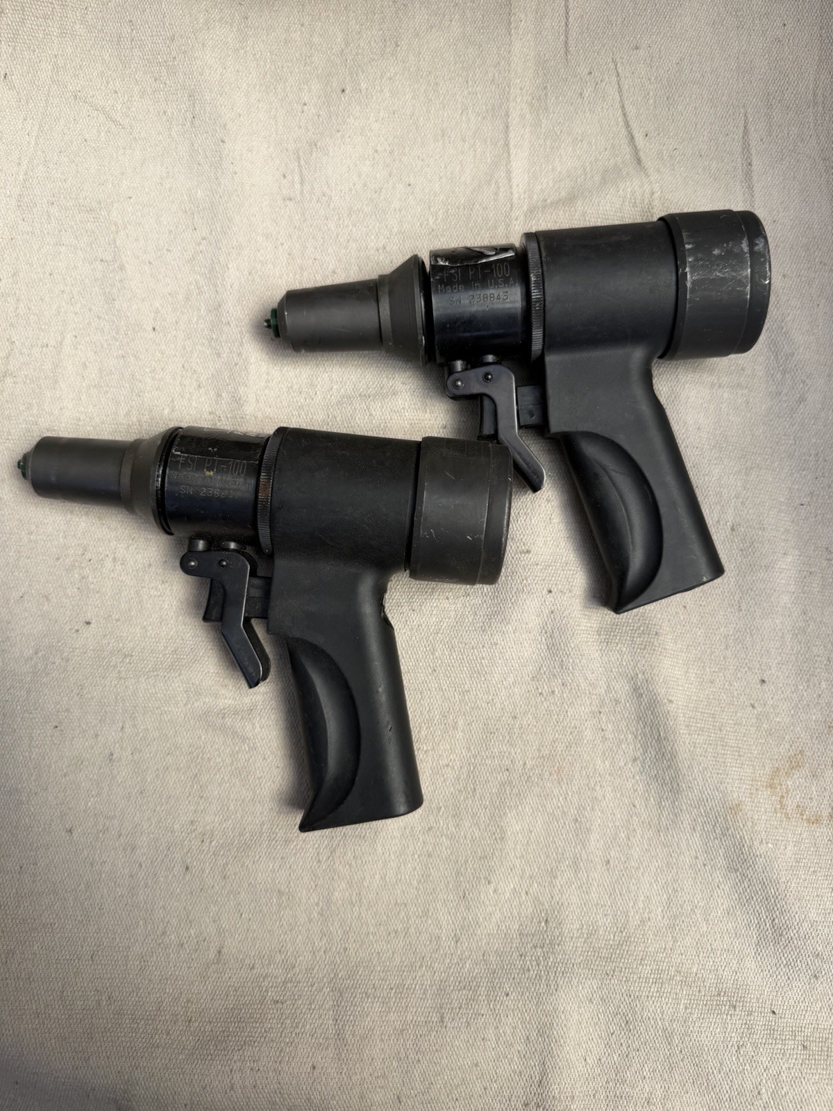 FSI PT-100M-CM-390-NP Air Hydraulic Rivet Gun Riveter Blind Fastener Lot Of 2
