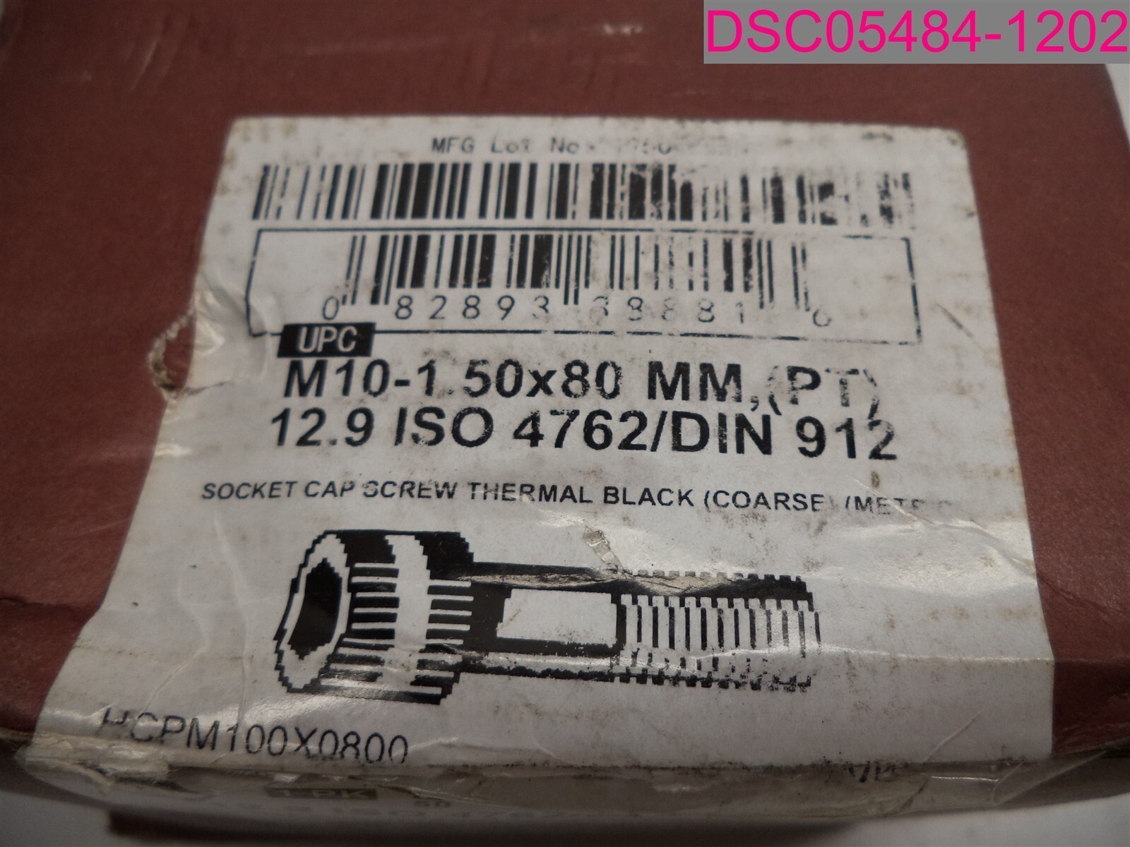 50 Pcs. BRIGHTON M10-1/5x80MM Socket Cap Screw Thermal Black 12.9 ISO 4762