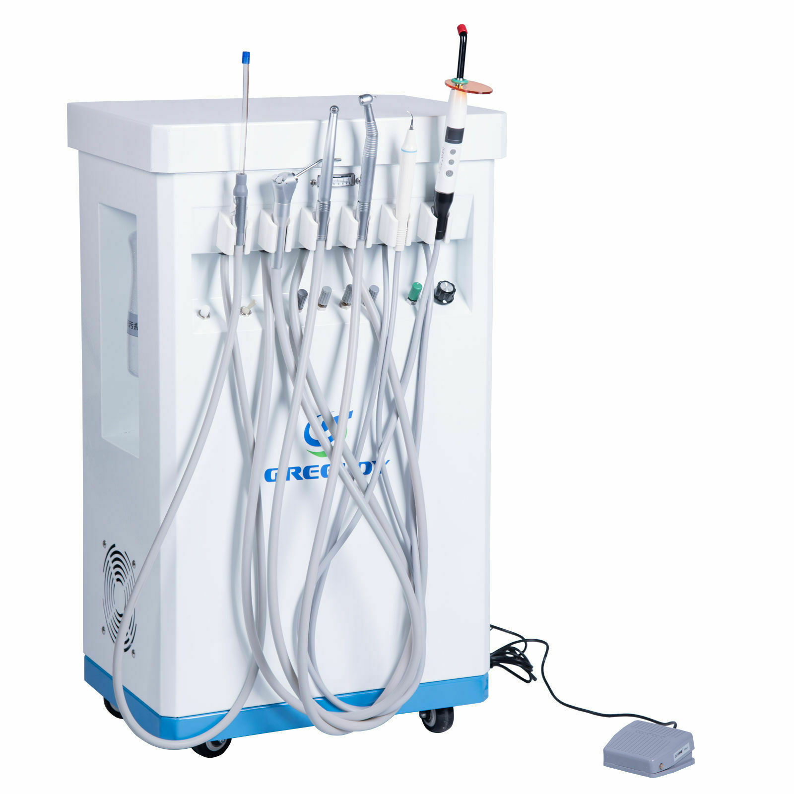 Mobile Dental Unit GU-P209 with Air Compressor LED Curing Light Scaler 4 Hole US