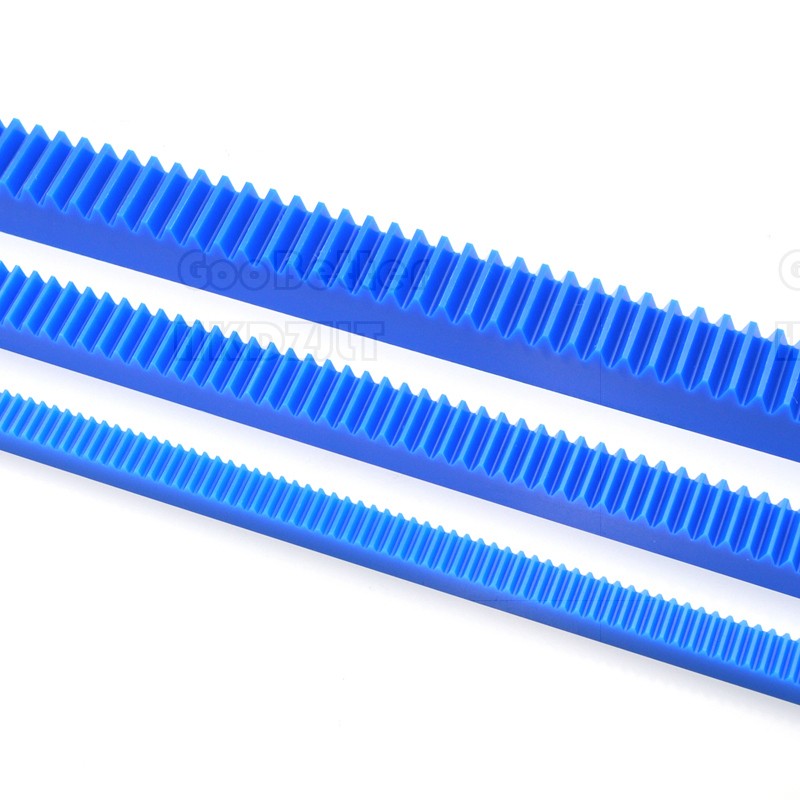 Blue Nylon Plastic 0.5 – 2 Mod Spur Gear Racks For CNC Linear Motion Long 300 mm