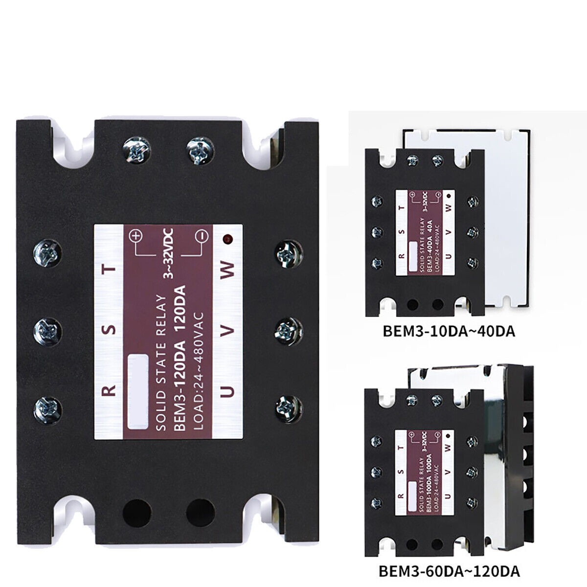 DC-AC Solid State Relays Module Three-phase SSR-10/25/40/60/80/100/120 No Spark