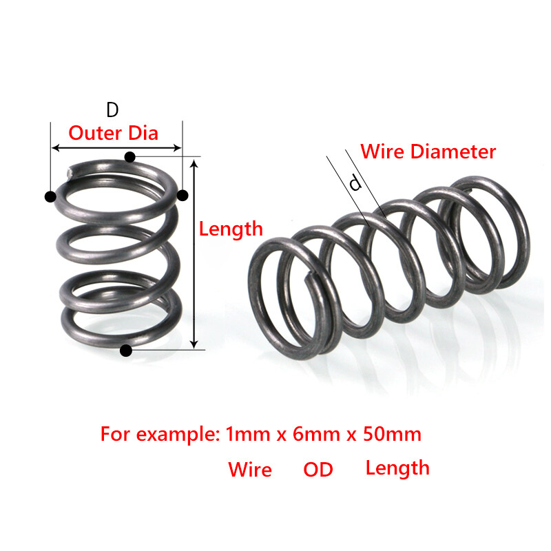 Small Pressure Spring Compression Springs 0.2 0.3 0.4 0.5mm Wire Various Sizes