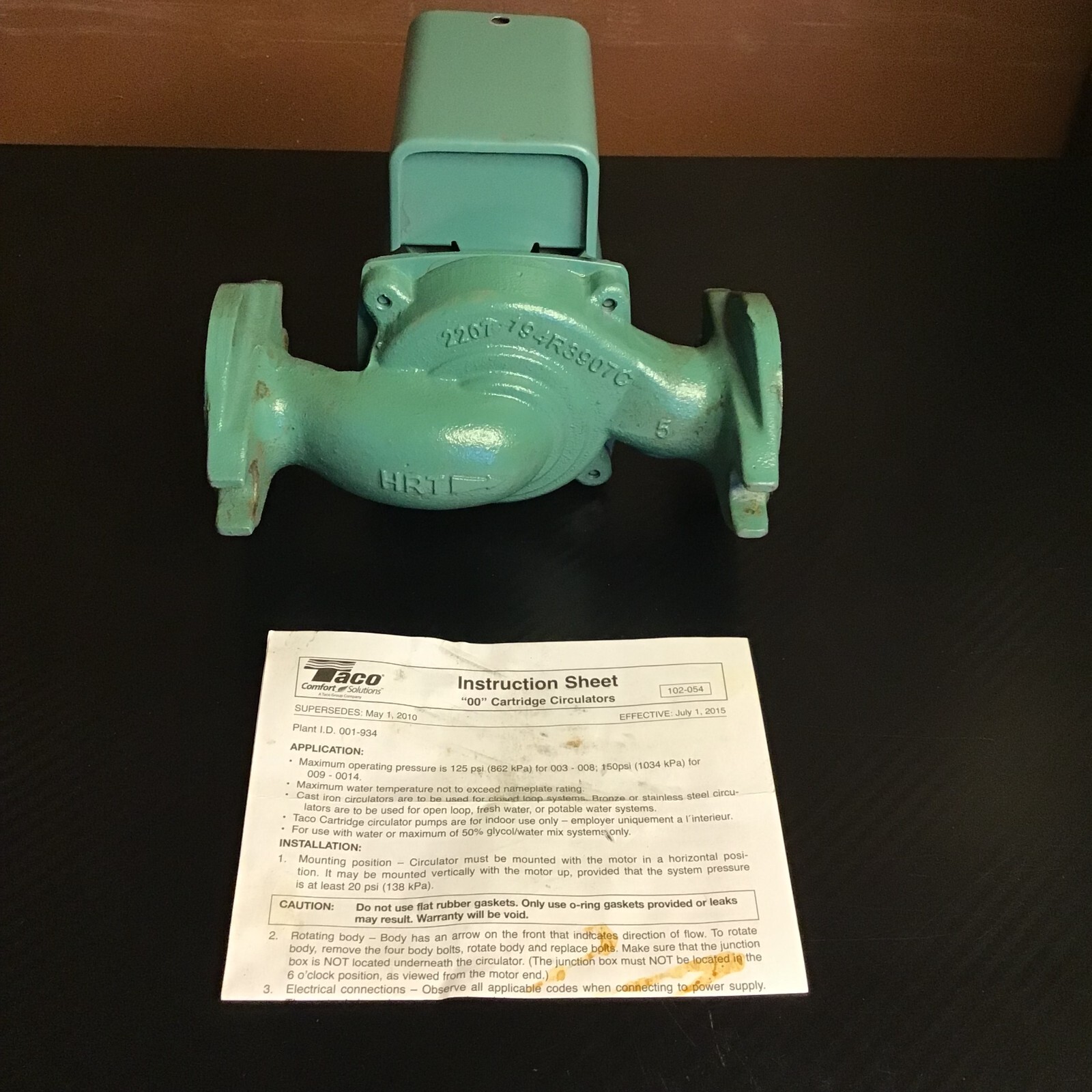 Taco Comfort Solutions 1/25 HP Cast Iron Circulator Pump 007-F5