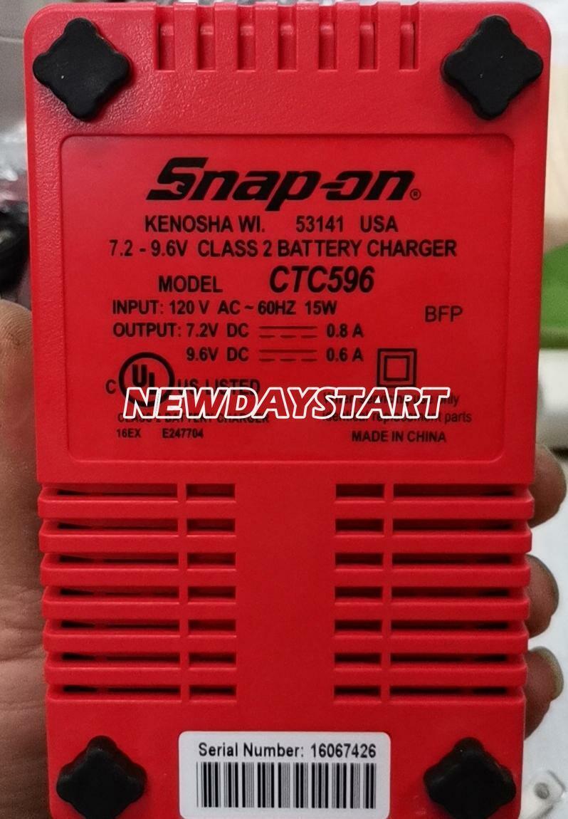 NEW SNAP-ON CTC596 CTC-596 Battery Charger Input AC 120V,Output 7.2v-9.6v