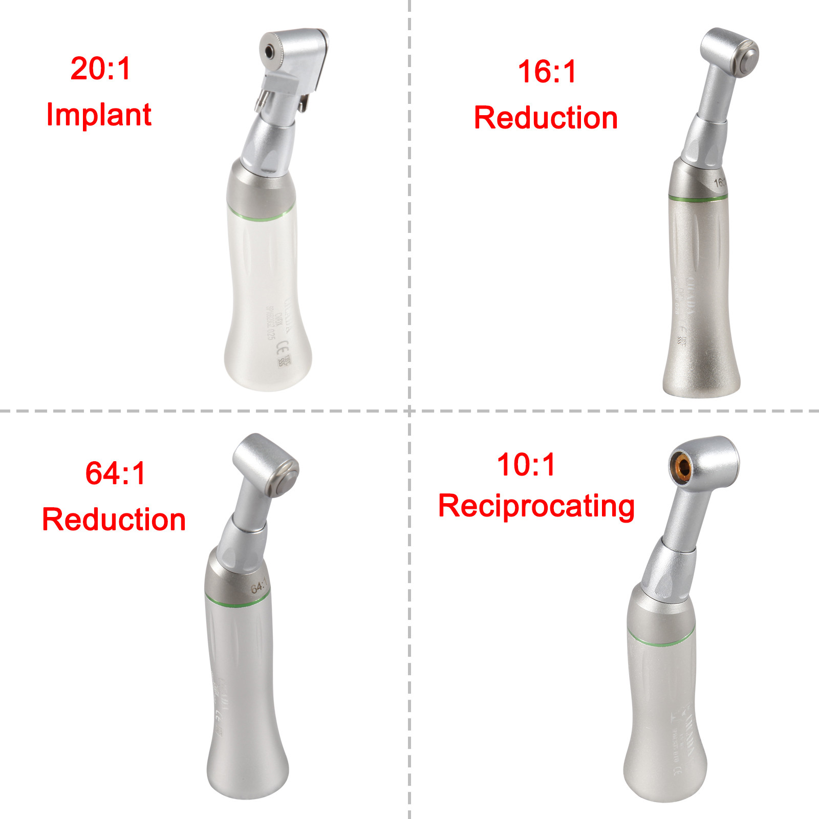 CICADA Dental Endo Contra Angle Handpiece 4:1 10:1 16:1 64:1 Low Speed Fit NSK