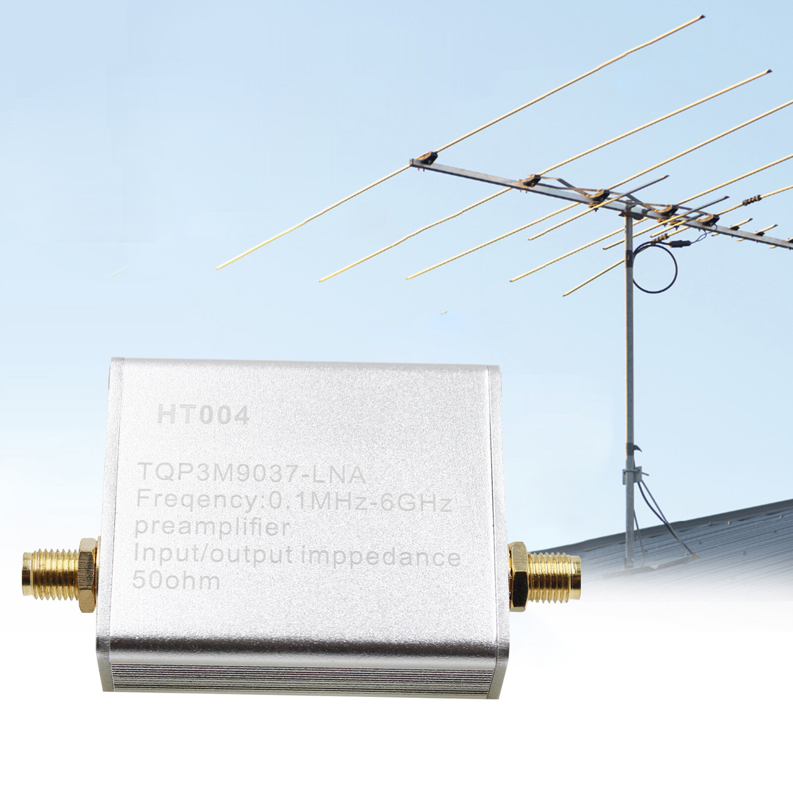 100K-6GHz HT004 Full Band Low Noise Amplifier 20dB High Gain Power Preamplifier.