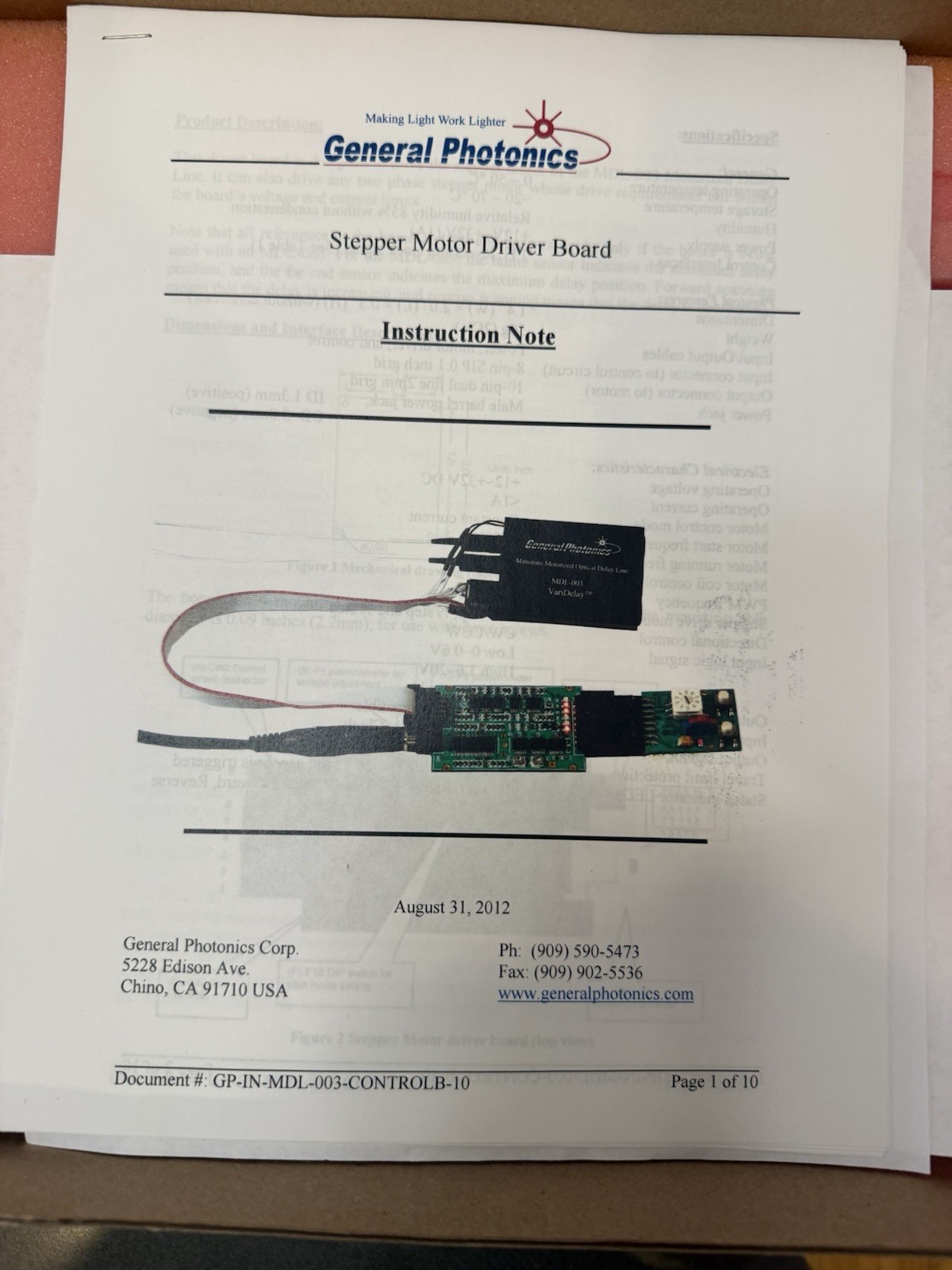 General Photonics MDL-003-35-10-S-FC/APC-SS