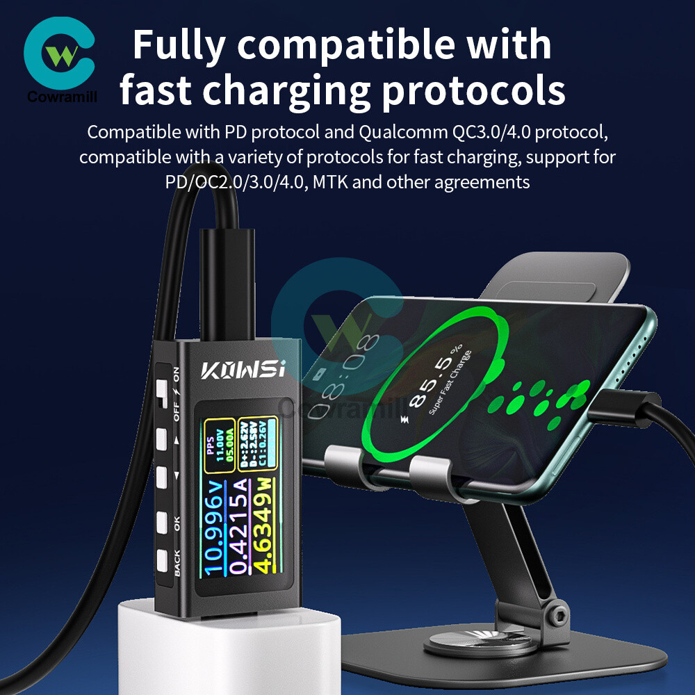 KWS-X1 Type-C Power Tester Voltage Current Meter USB-C Multimeter DC 4-30V 0-12A