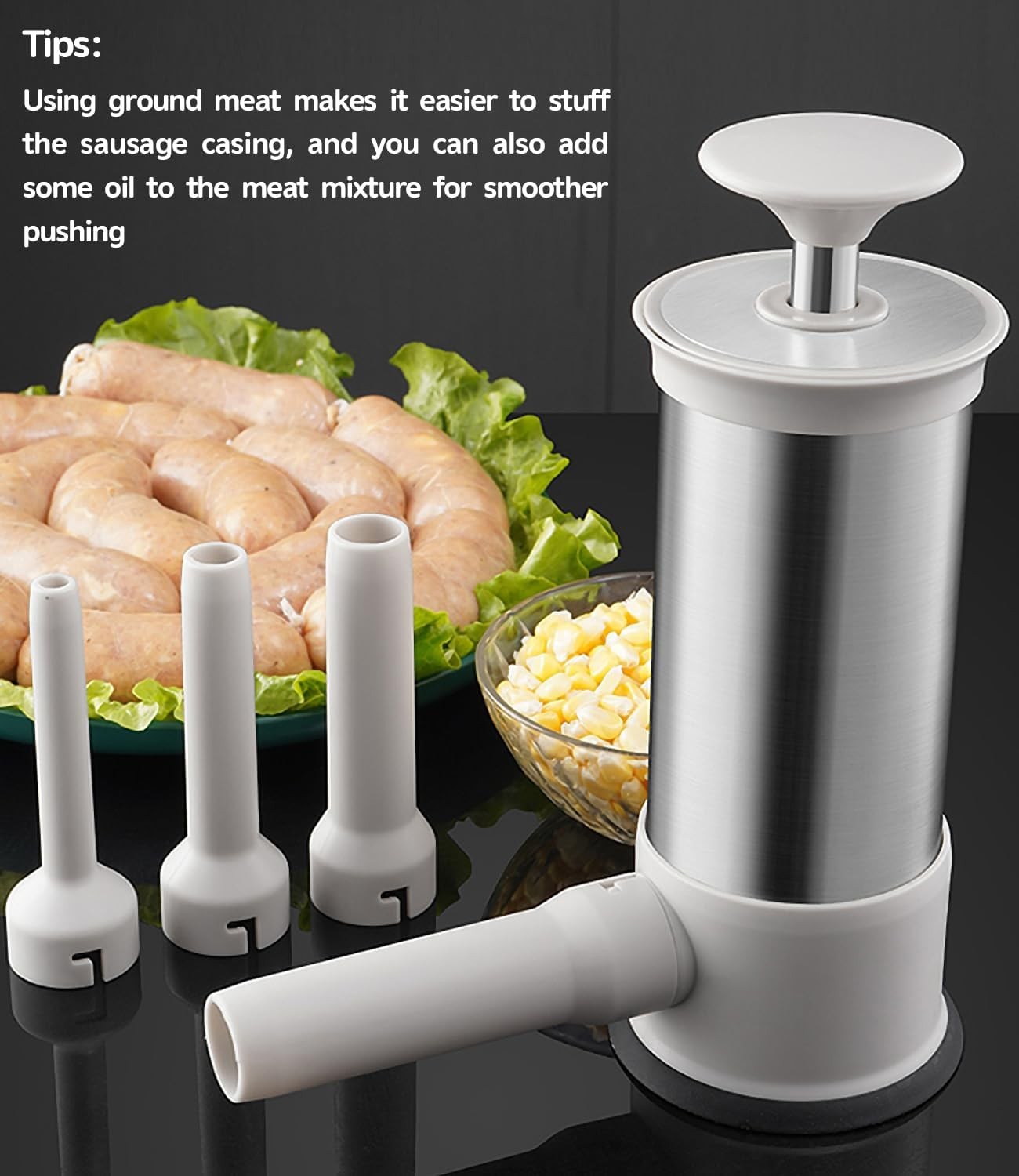 Sausage Stuffer Machine Vertical Sausage Maker, 2025 New Stainless Steel