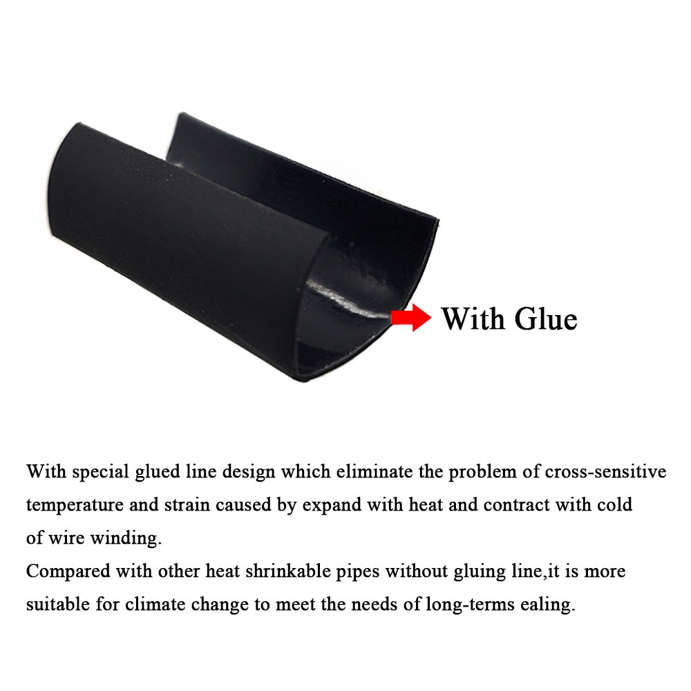 3:1 Heat Shrink Tubing Red Dual Wall Waterproof Glue Wires Wrap (LARGE SIZES)