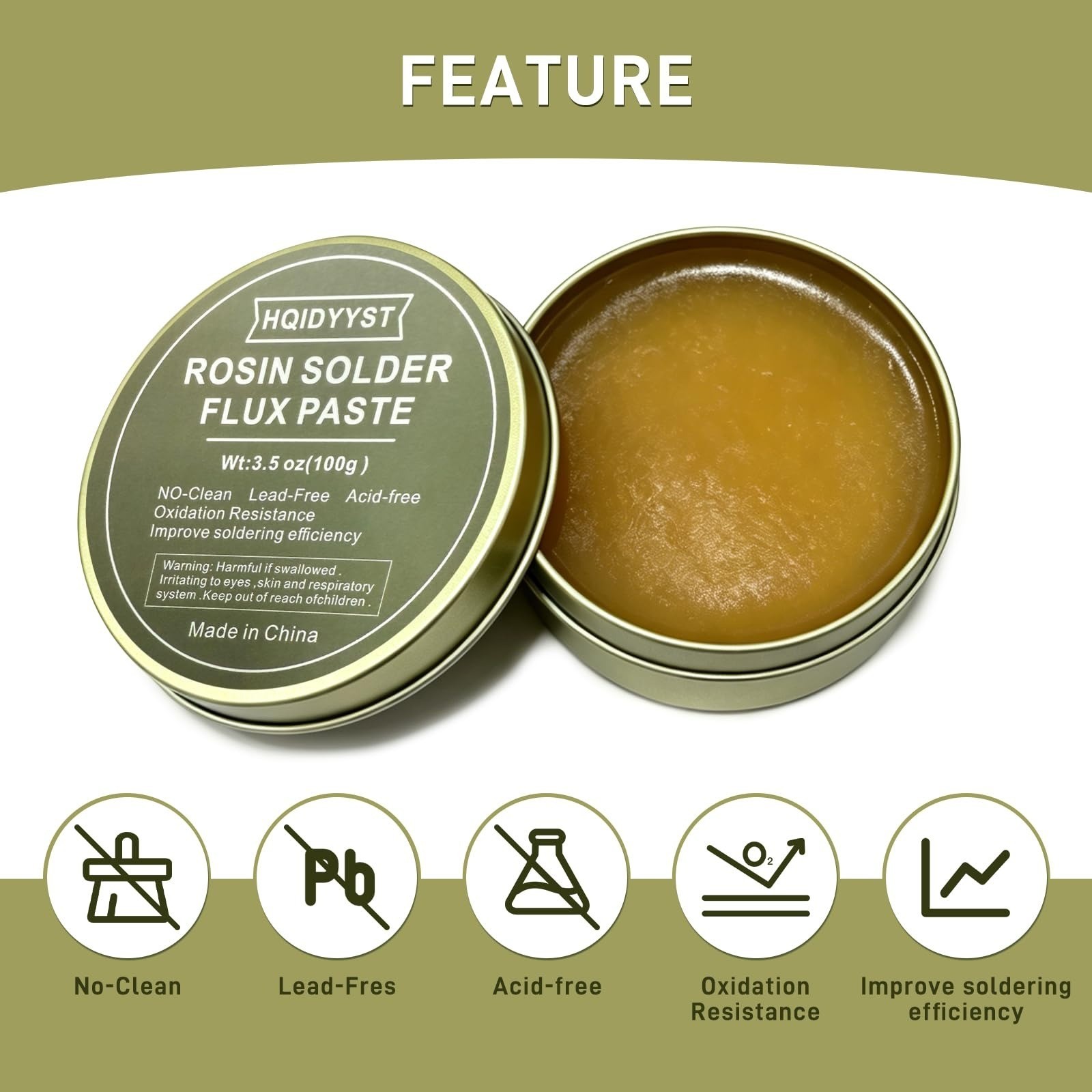 100g Rosin Soldering Flux Paste – Lead-Free & No-Clean for Electronics