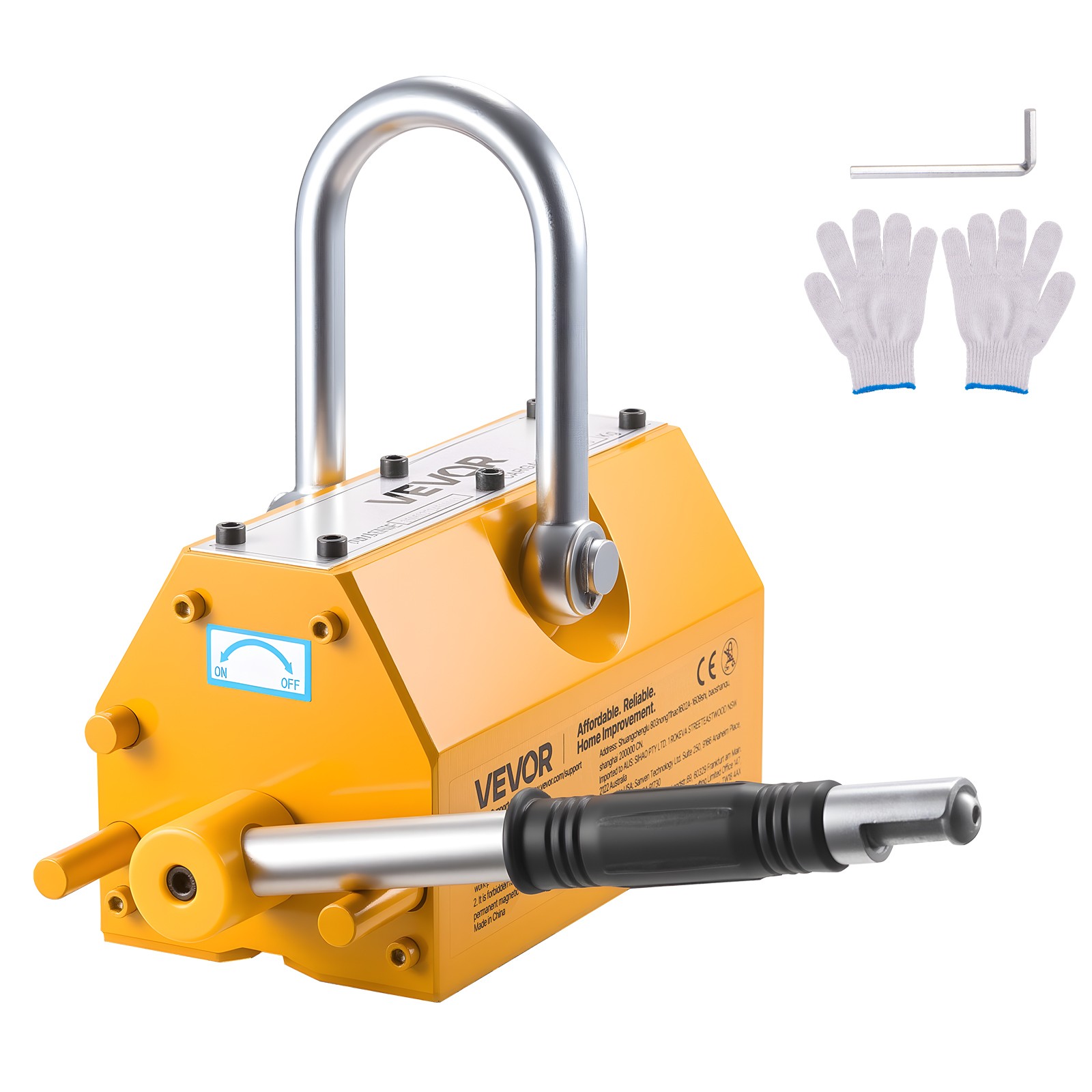 VEVOR Permanent Magnetic Lifter Lifting Magnet 2200 lbs Pulling Capacity N42