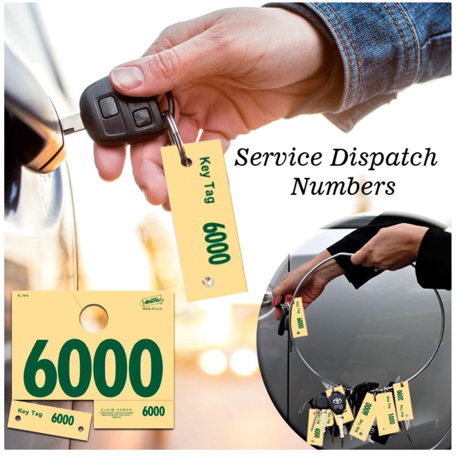 1000 Automotive Service Dispatch Numbers – Red/Green