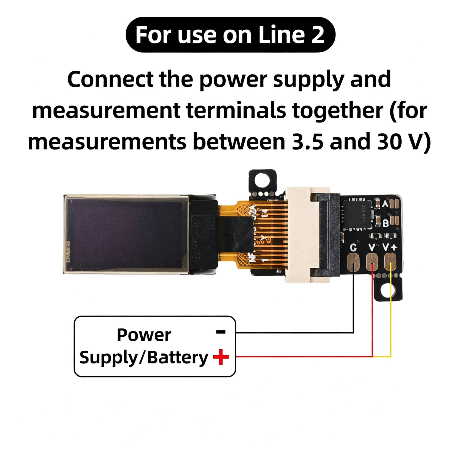 DC 0-30V Digital Voltmeter 0.5″ OLED Ultra-Slim Mini Embedded Voltage Gauge USA