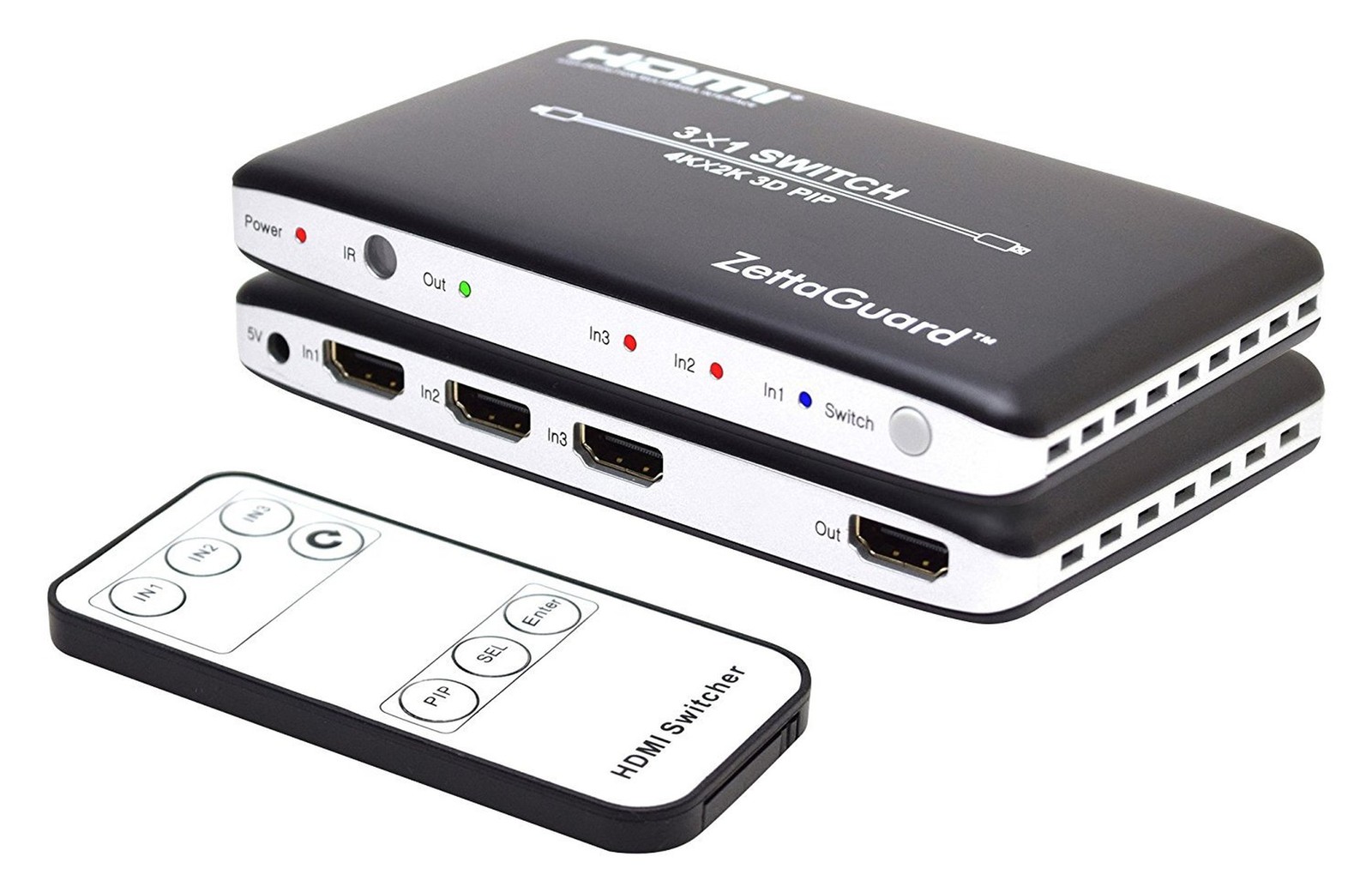 4K x 2K 3 Port 3 x 1 HDMI Switch with PIP(Picture in Picture) and IR Wireless…