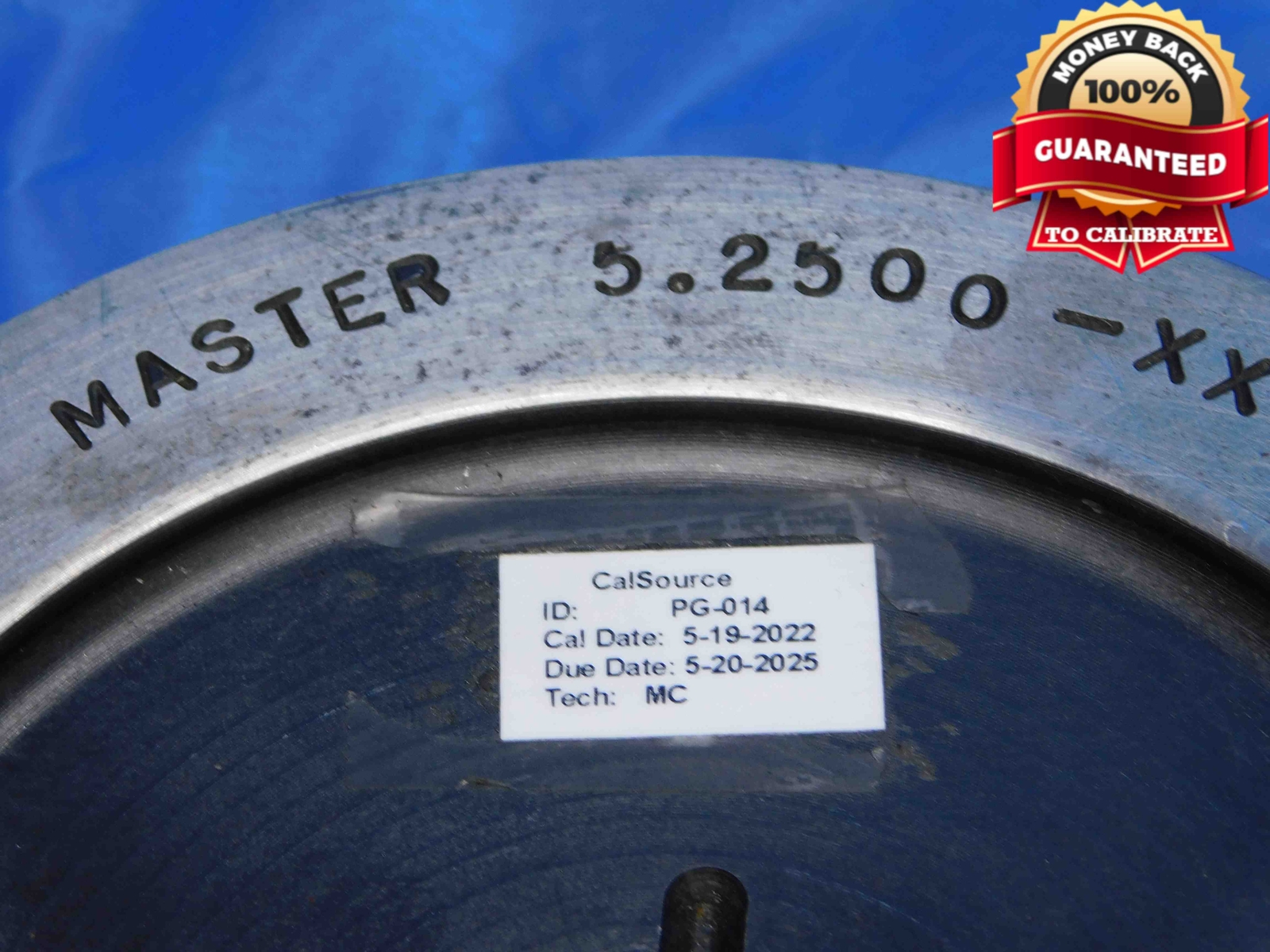 5.2500 CLASS XX MASTER SETTING DISC ONSIZE 5 1/4 133.350 mm 5.250 INSPECTION