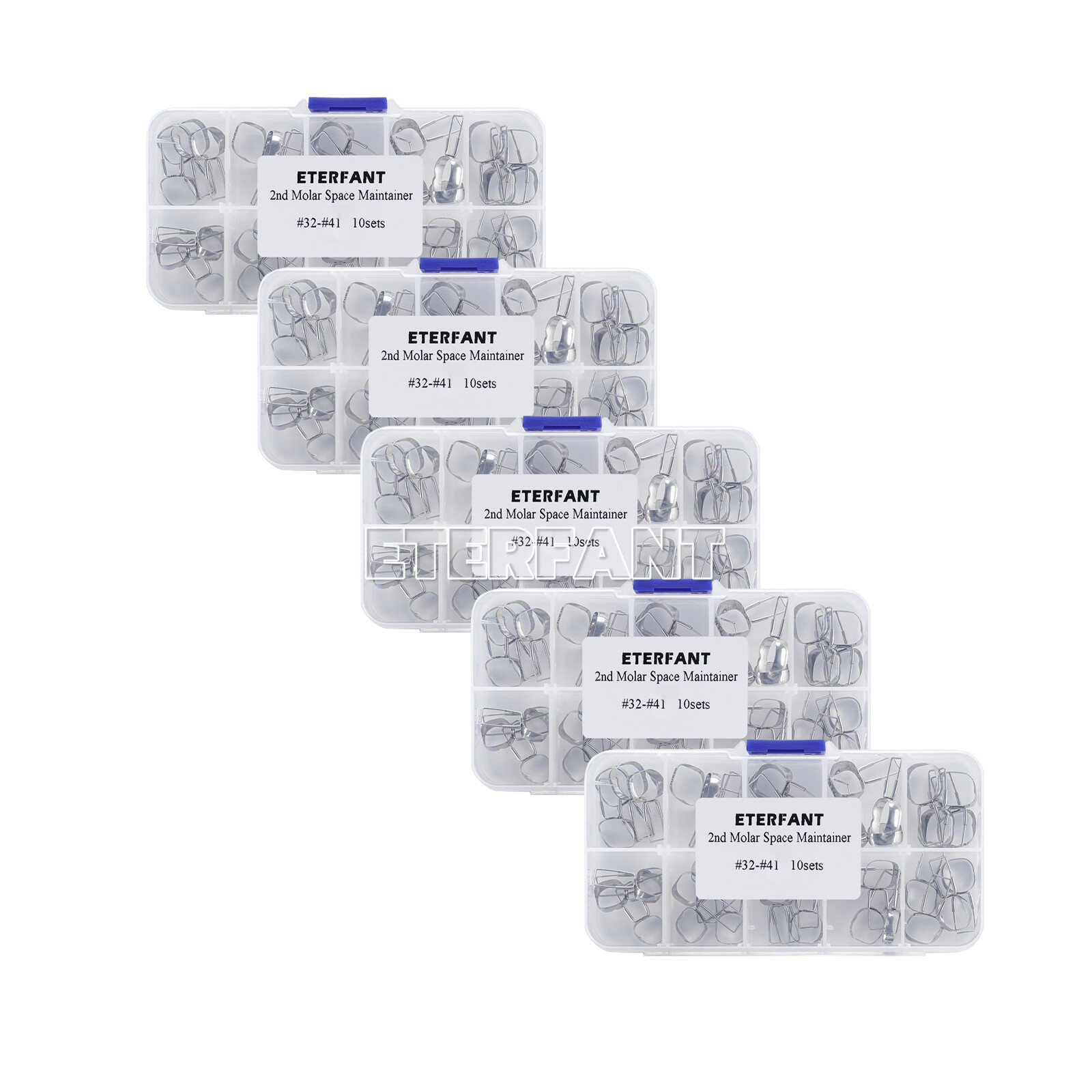 40PCs ETERFANT Dental 2nd Molar Space Maintainer Brace Preformed Band & Loop