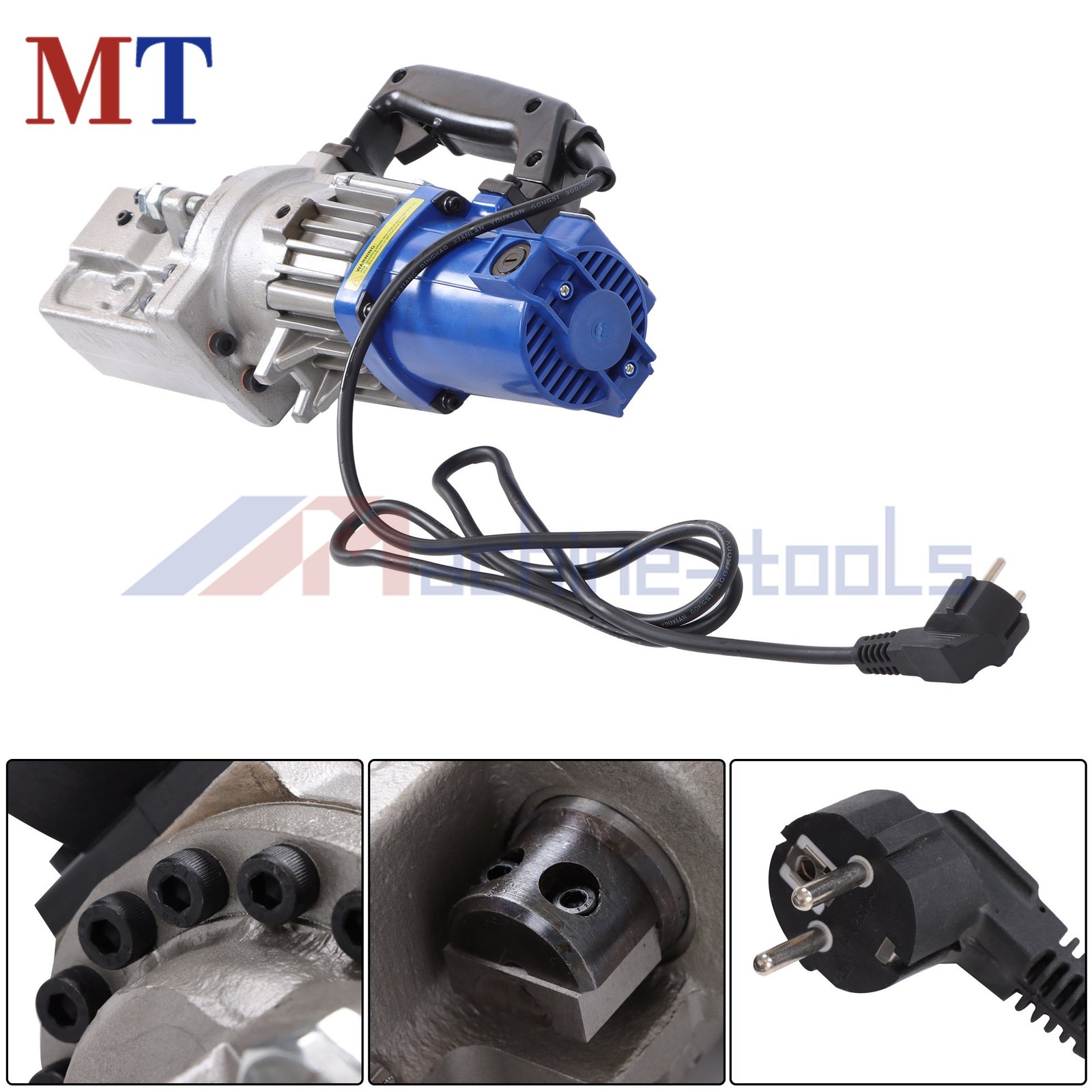 Heavy-Duty Rebar Cutter RC-20 1250W Motor 3/4» Max Cut Metal Storage Box