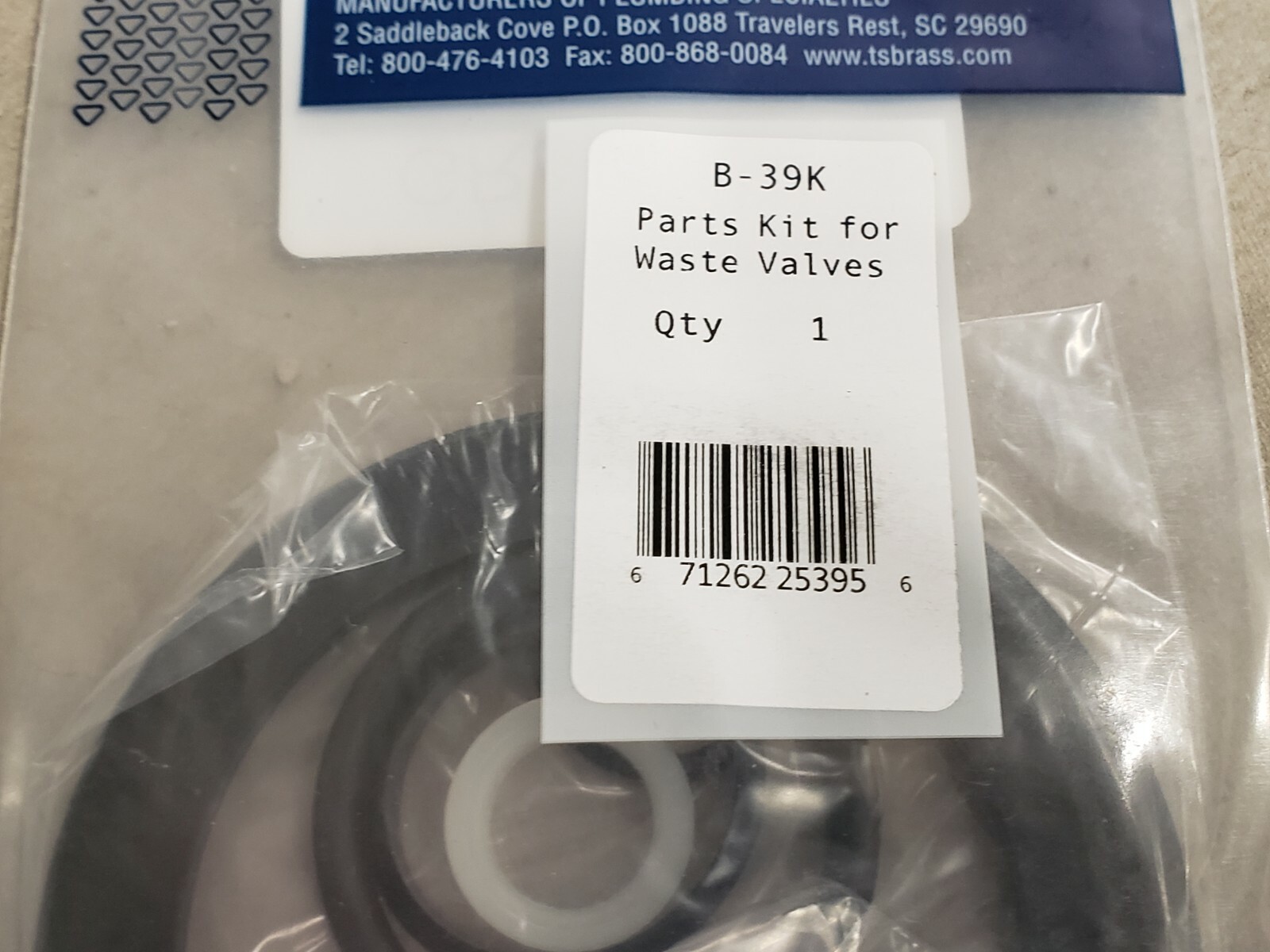 T&S Brass B39k Waste Valve Parts Kit – BRAND NEW, SHIPS SUPER FAST! FREE SHIP!