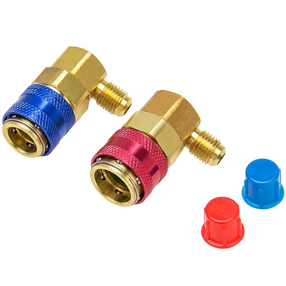 For Car AC Gauge AC High & Low Side Quick Connector Adapter Fitting Coupler Kit