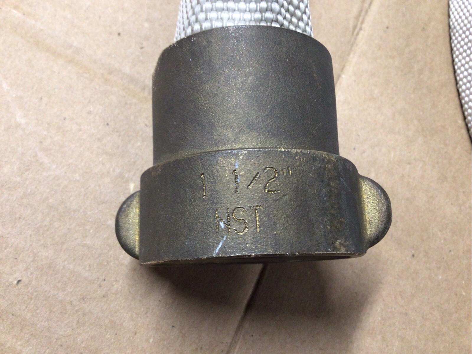 POLYFLEX 1-1/2″ X 75′ Single Jacket Fire Hose w/ 1-1/2″ NST Brass Couplings