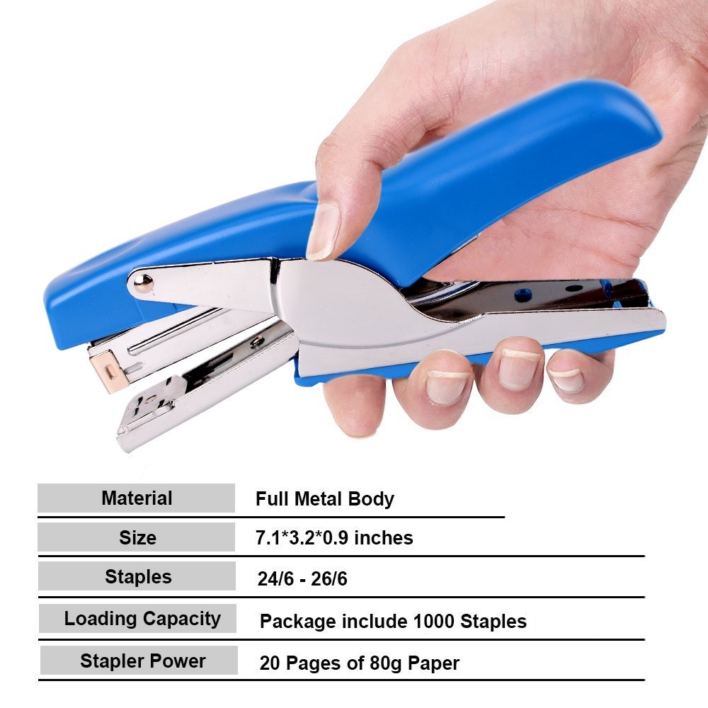 Stapler with 1000 Staples-Plier Stapler Save 60% Power,Good for Stapling at H…