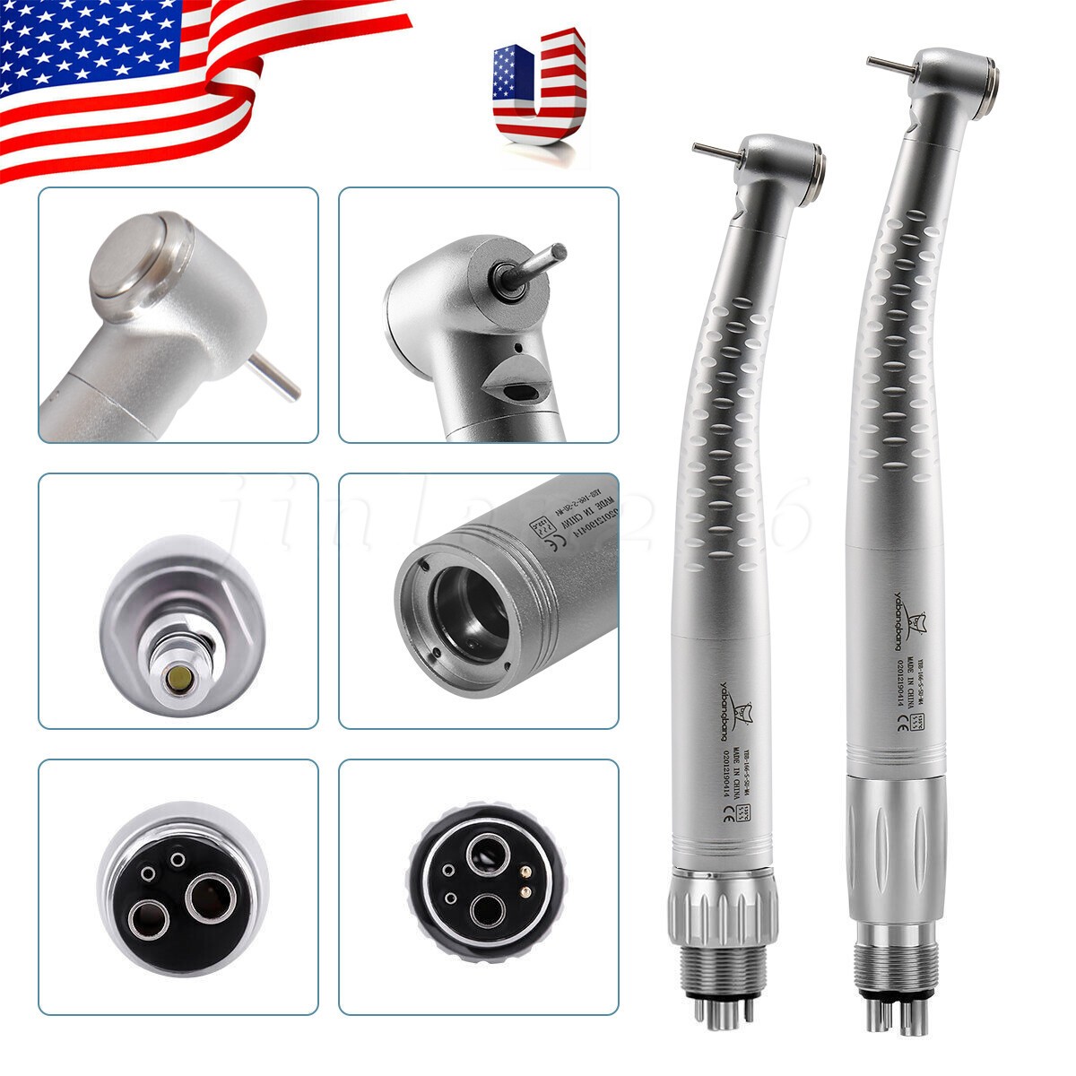 Dental 4/6Hole LED Quick Coupler fit KaV Multiflex Turbine High Speed Handpiece