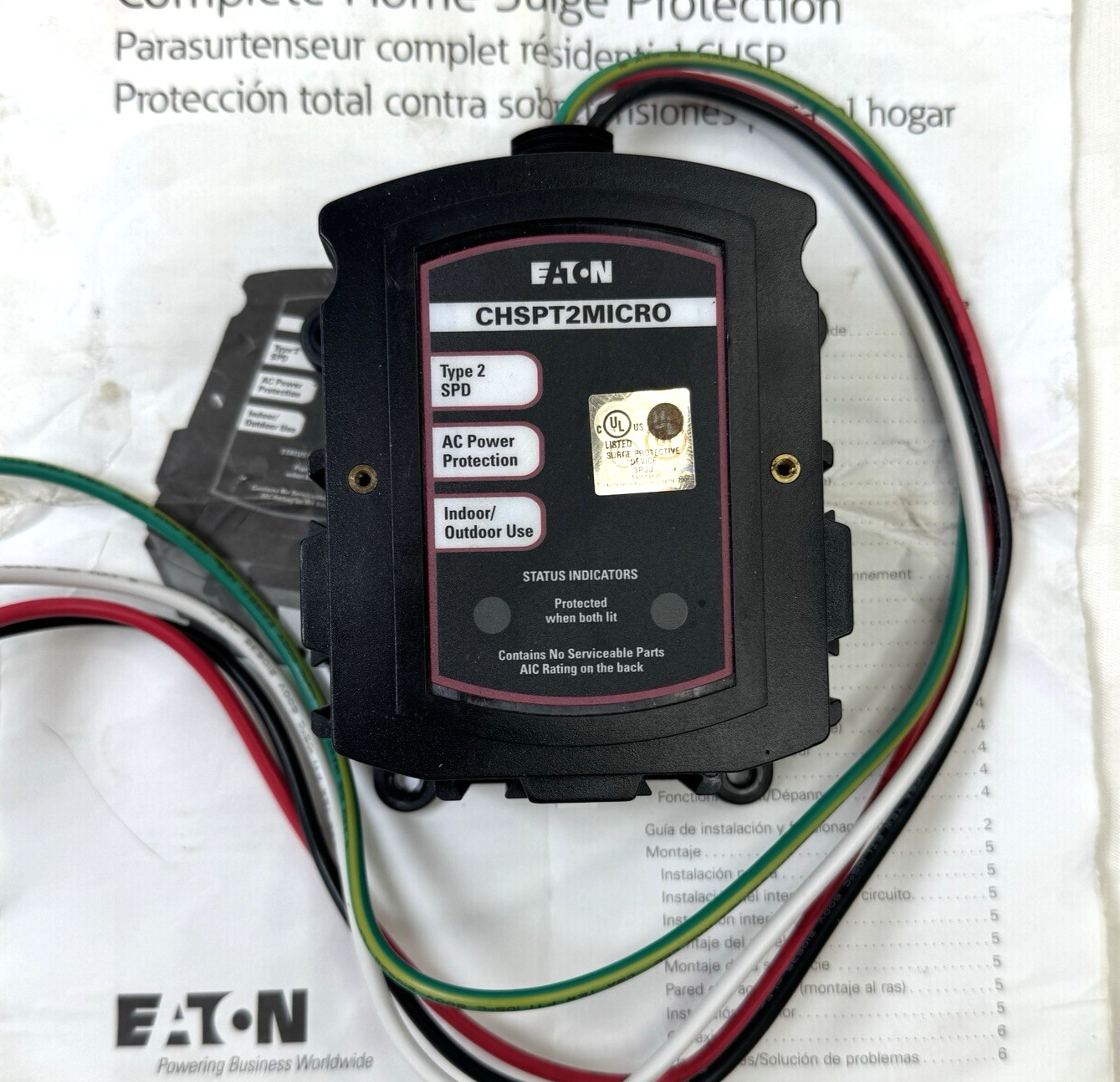 EATON Model CHSPT2MICRO Complete Home Surge Protection Type 2 SPD 120/240VAC