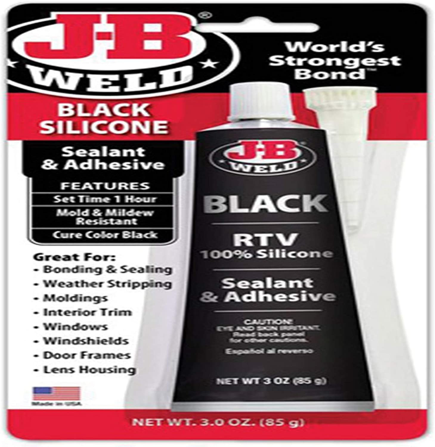 31319 Black RTV Silicone Sealant and Adhesive – 3 Oz.