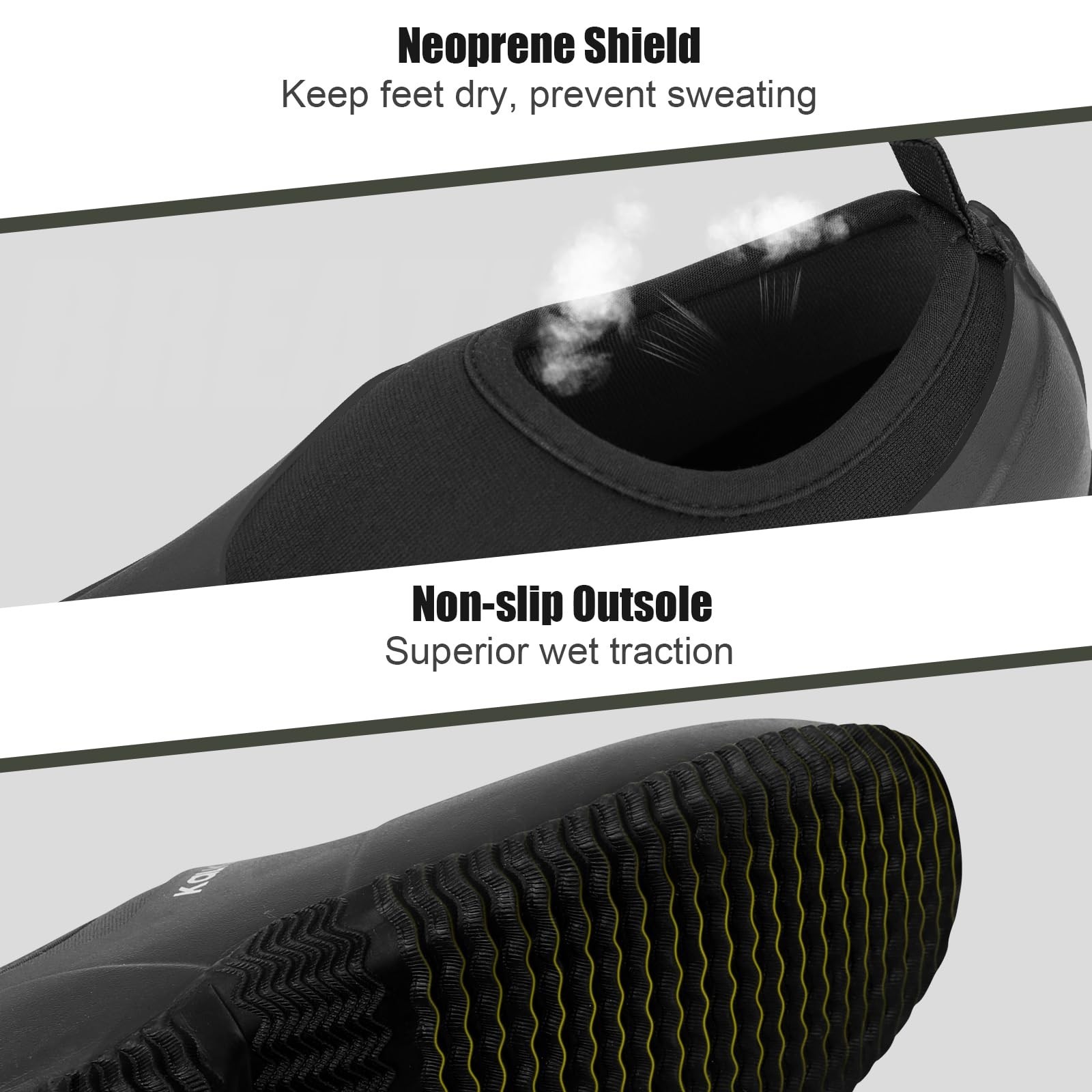 Kalkal Men’s Rain Boots, Waterproof Garden Shoes, Neoprene Rubber Footwear fo…